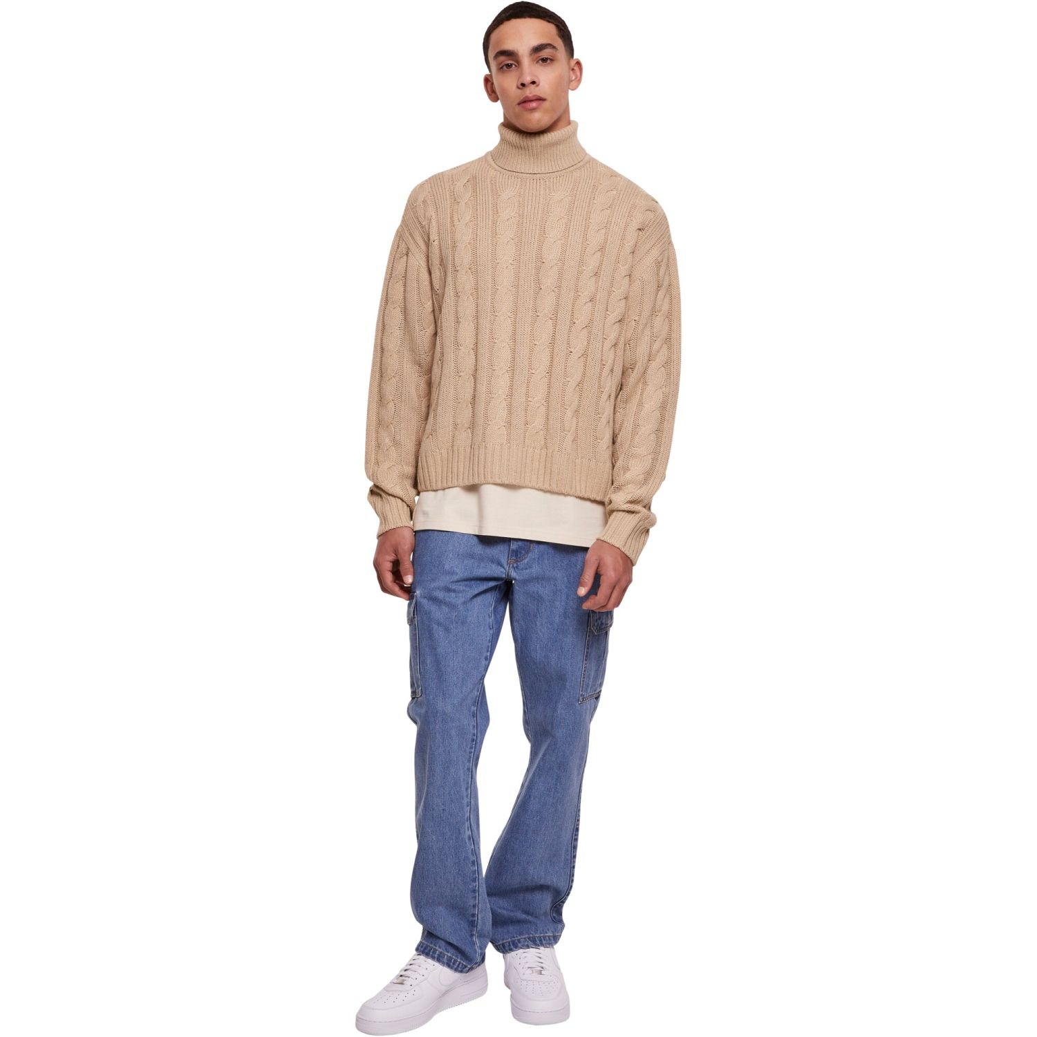 Urban Classics - Boxy Roll Neck Sweater wetsand