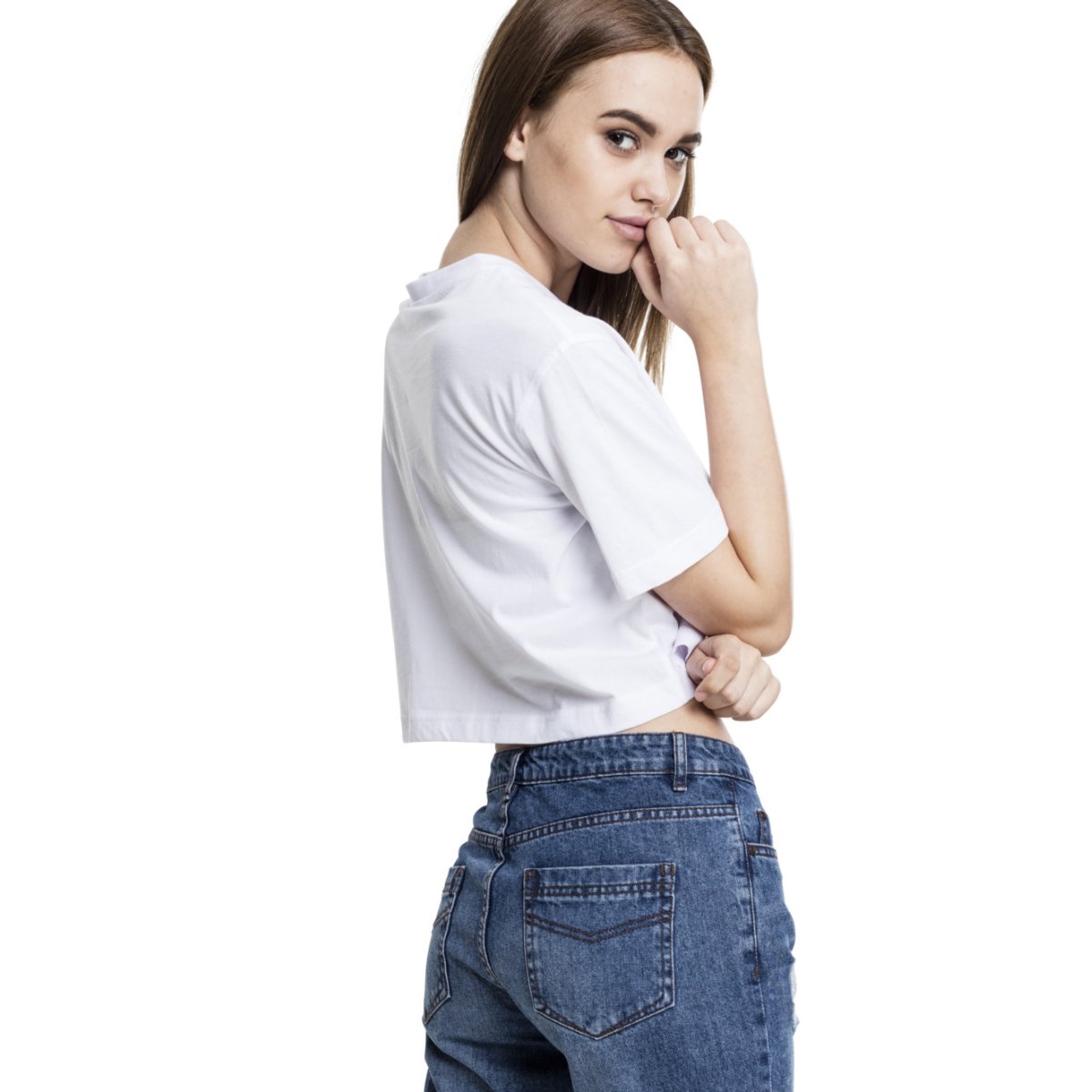Urban Classics Ladies - Short Oversized Top blanc