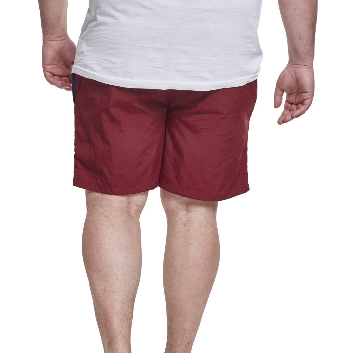 Urban Classics - BLOCK Short de bain navy / burgundy