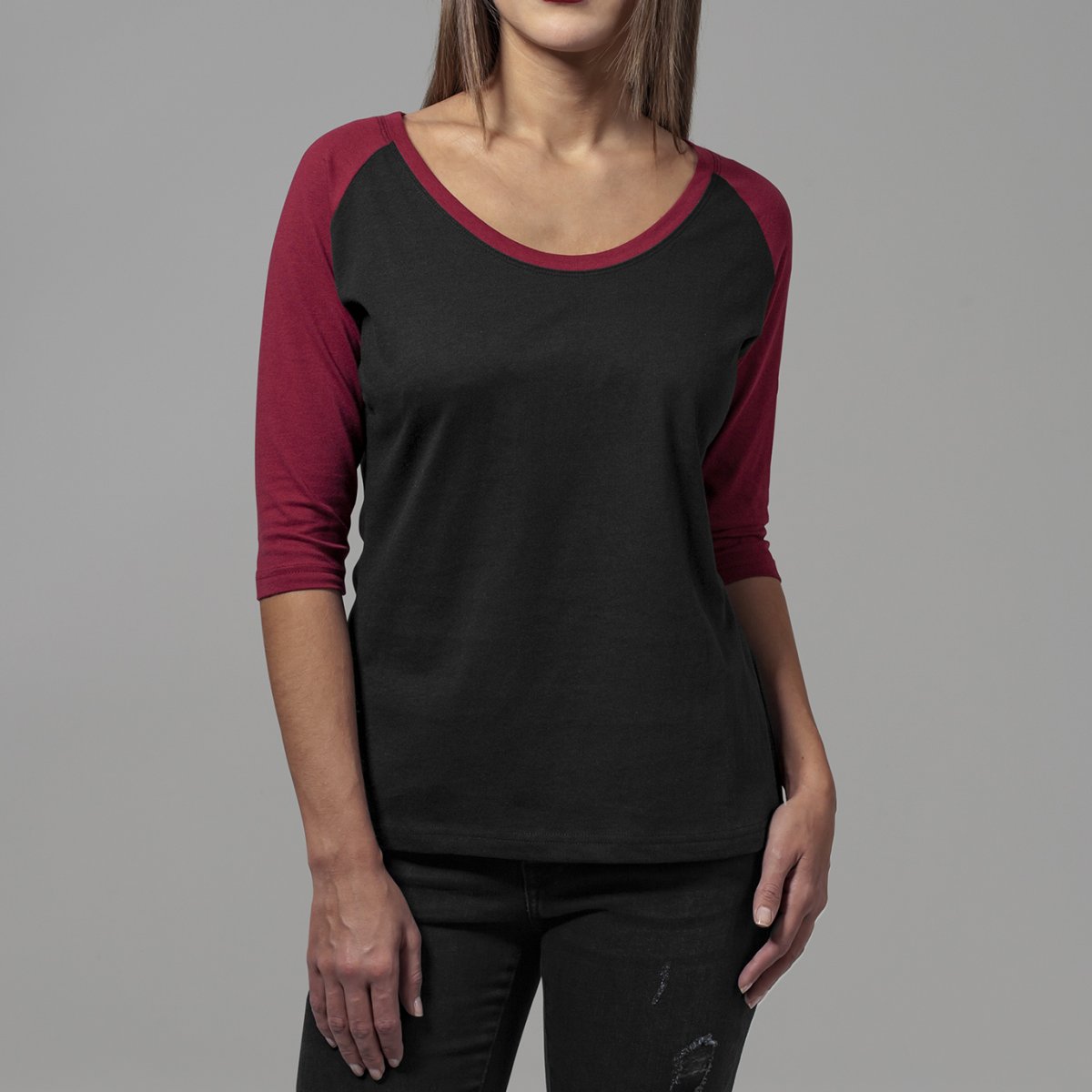 Urban Classics Femme - 3/4 RAGLAN Manches Longues noir