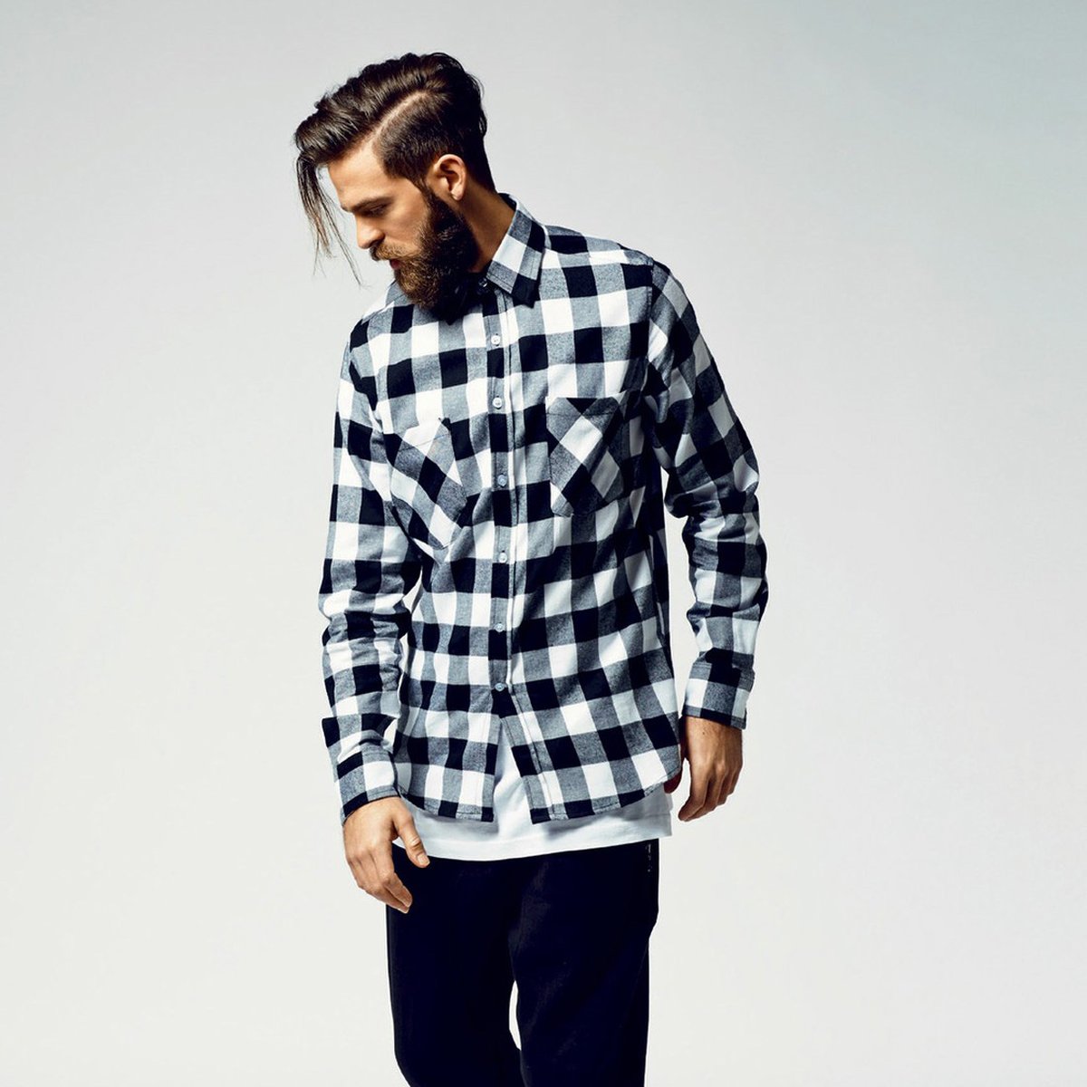 Urban Classics - FLANELL BASIC Holzfäller Hemd kariert
