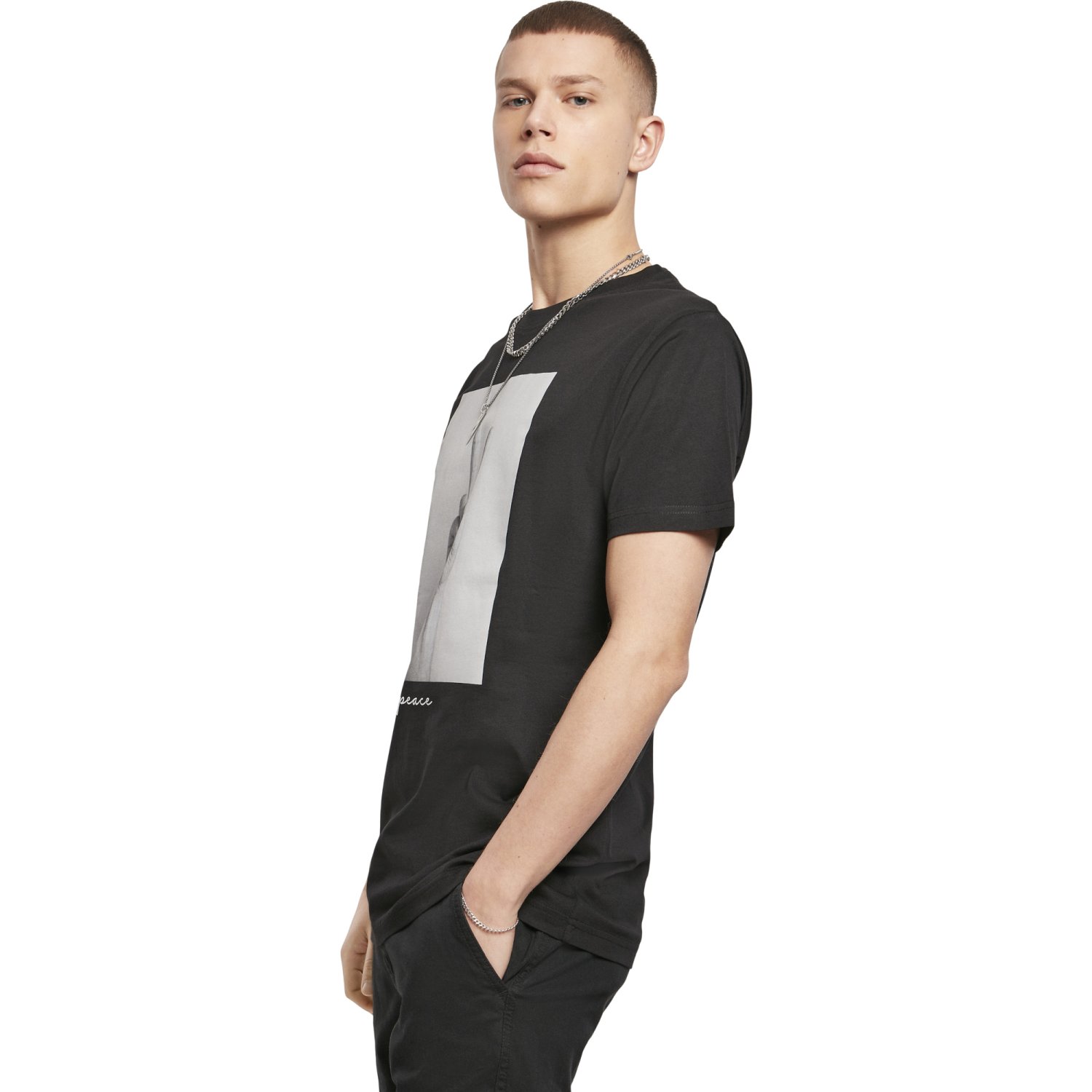 Mister Tee Grafik Shirt - PEACE SIGN schwarz