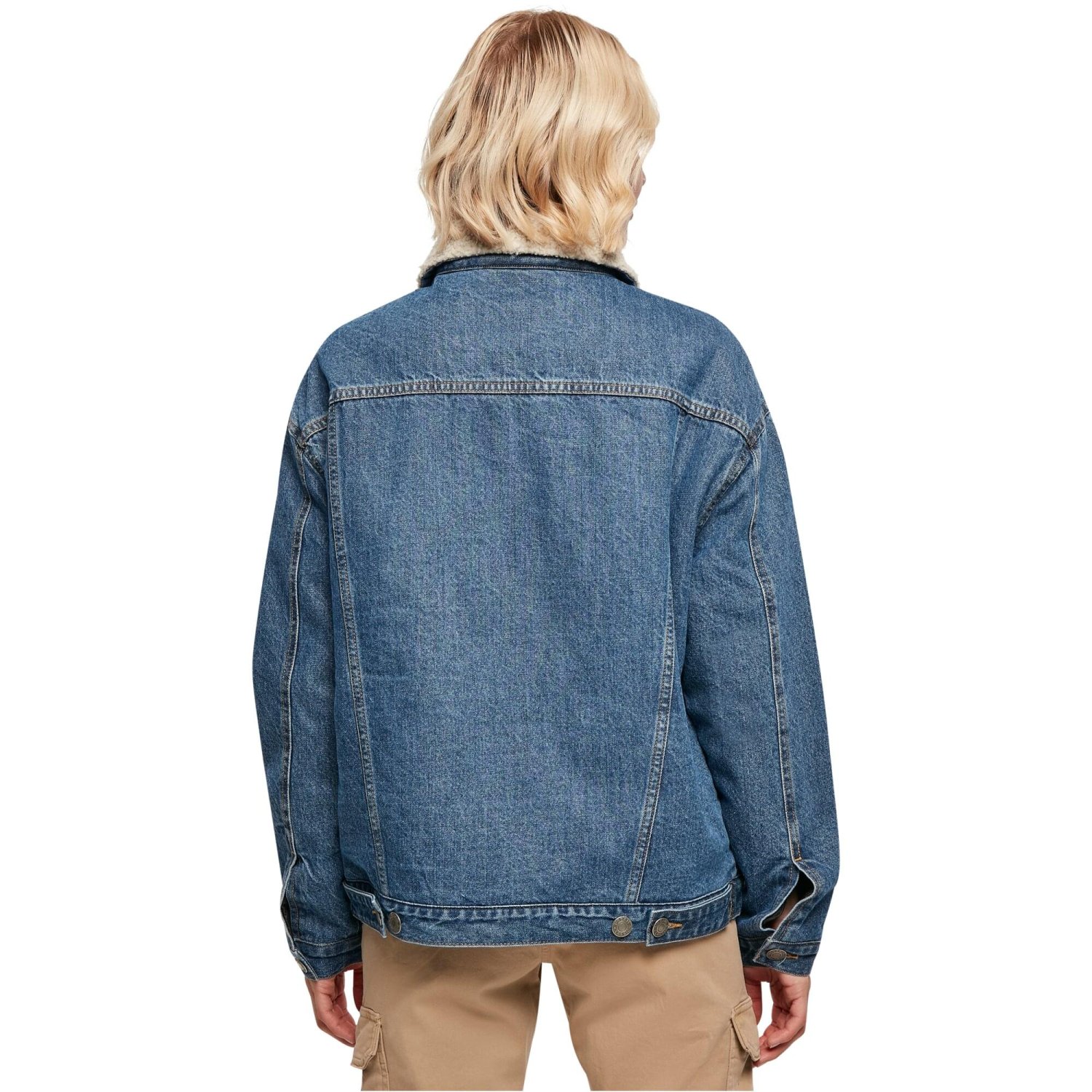 Urban Classics Ladies - Oversized Sherpa Denim Veste