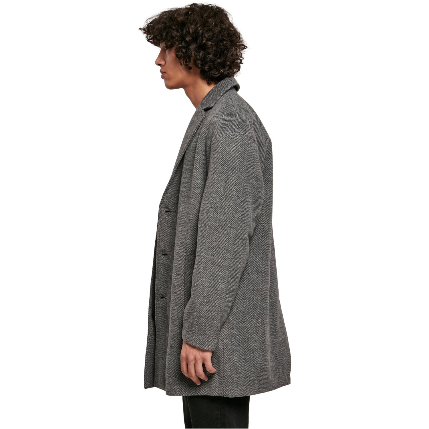 Urban Classics - Classic Herringbone Coat grey