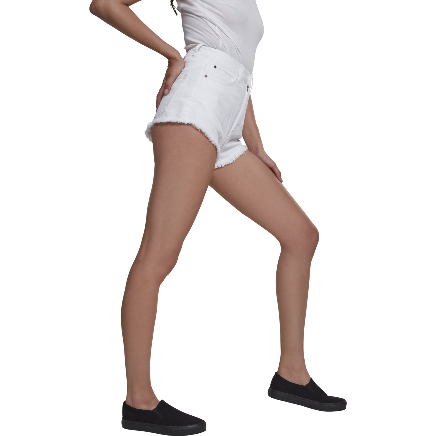 Urban Classics Ladies - Denim Hotpants blanc