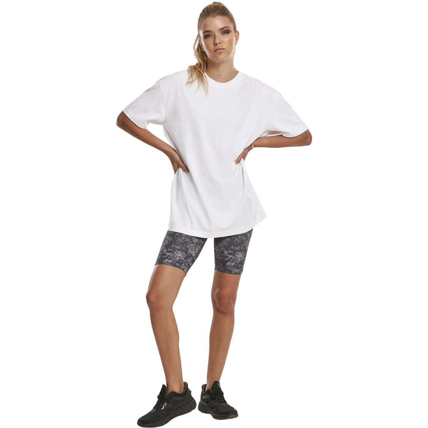 Urban Classics Ladies - High Waist Tech Cycle Shorts dark