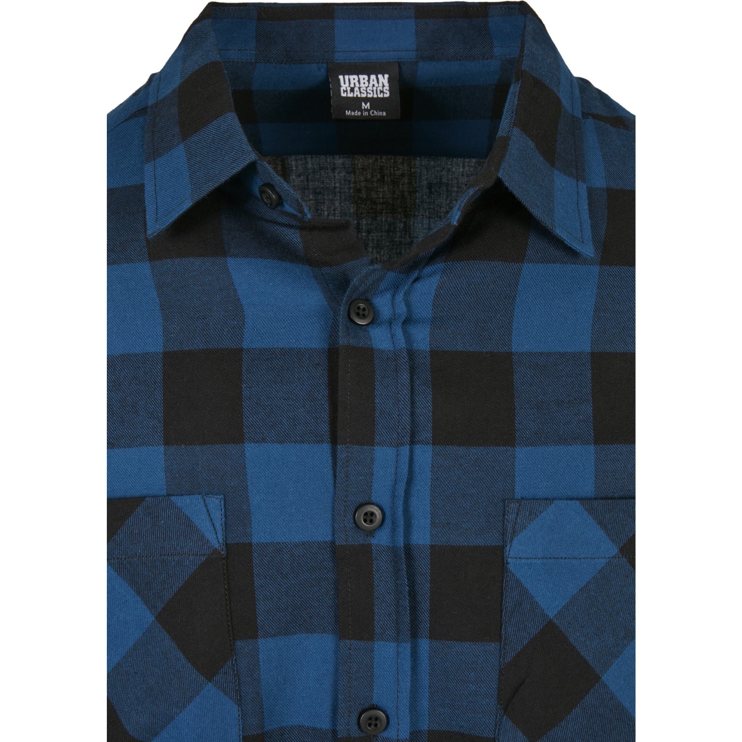 Urban Classics - A Carreaux FLANELL Chemise royal / noir