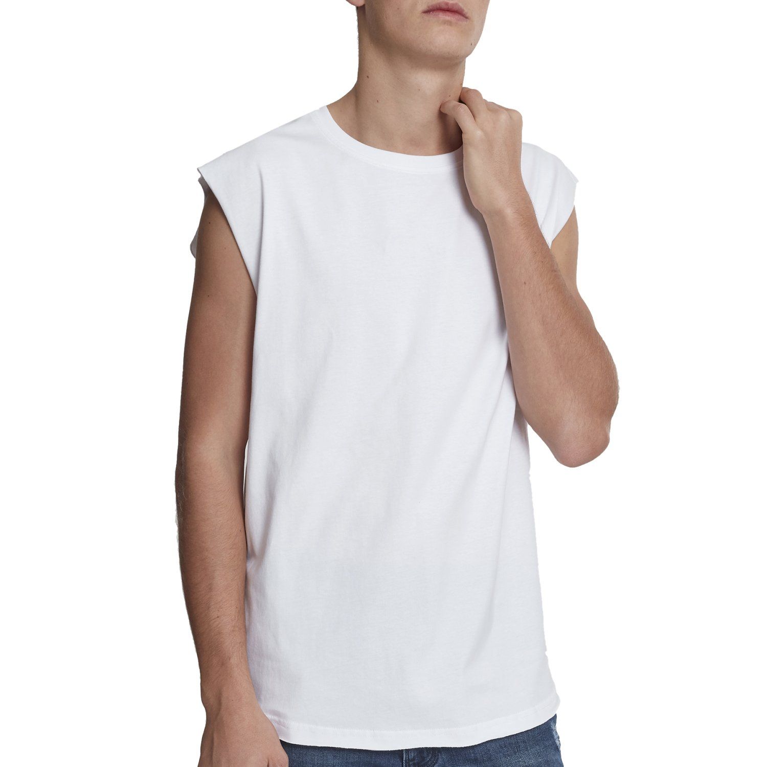 Urban Classics - OPEN EDGE Sleeveless Shirt blanc