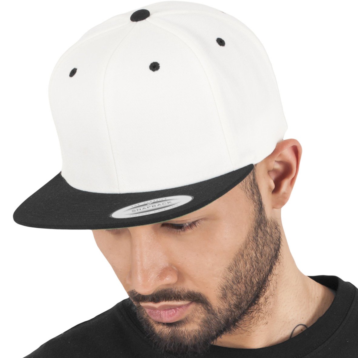 Flexfit Classic 2-Tone Snapback Cap - blanc / noir