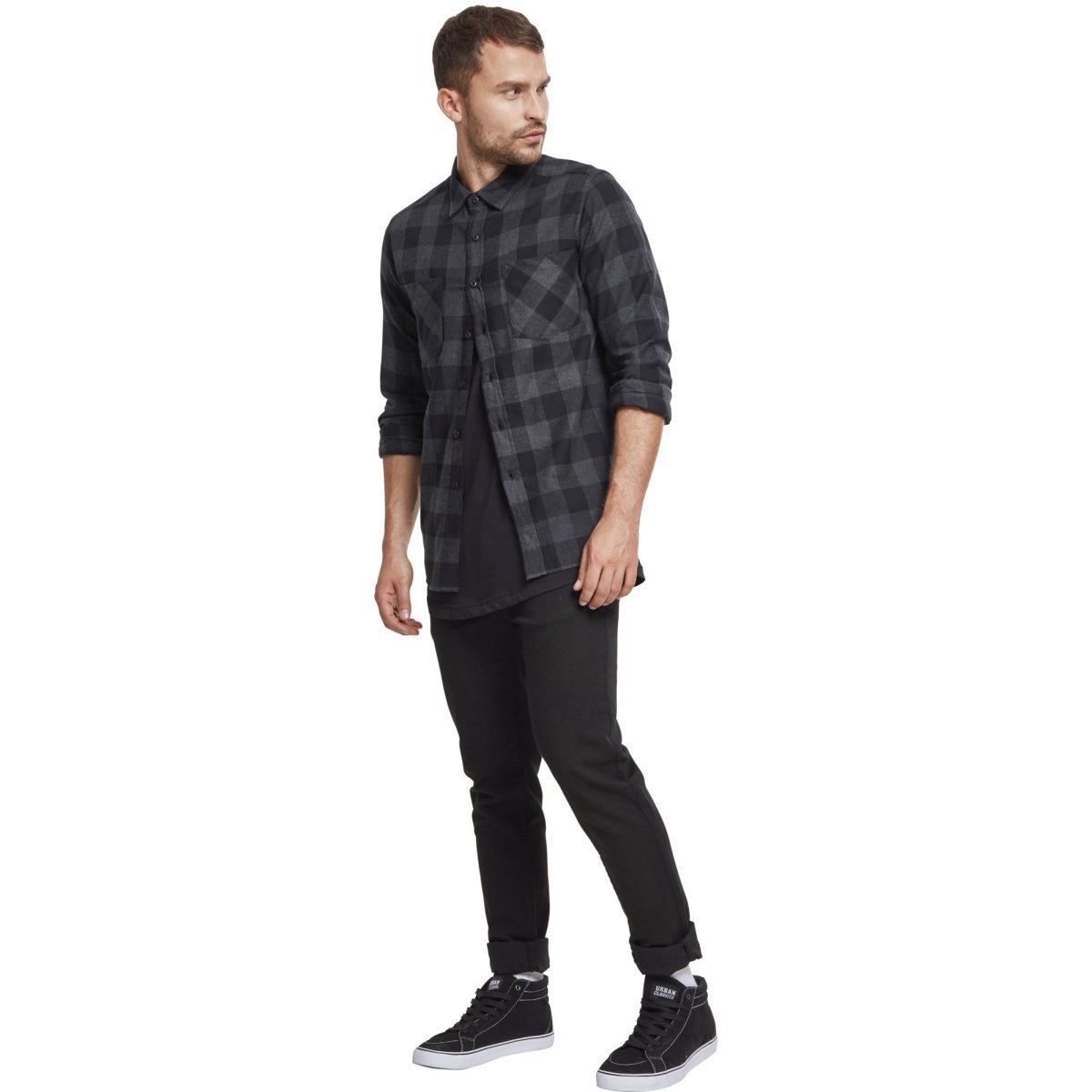 Urban Classics - FLANELL BASIC Holzfäller Hemd kariert