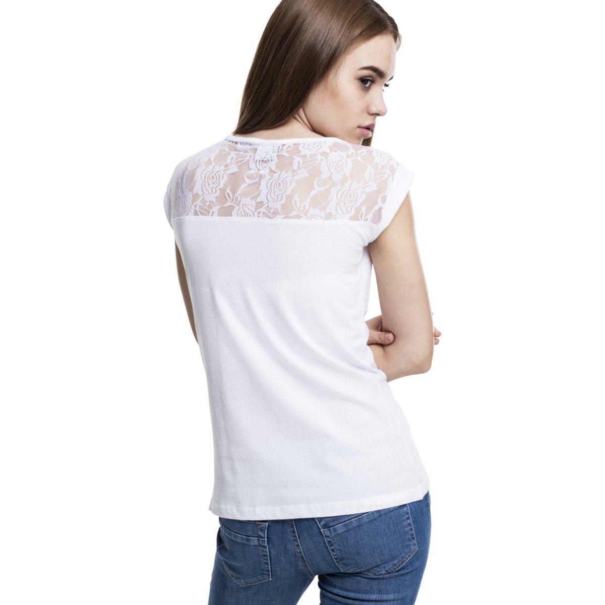 Urban Classics Femme - FLOWER LOOSE Shirt blanc