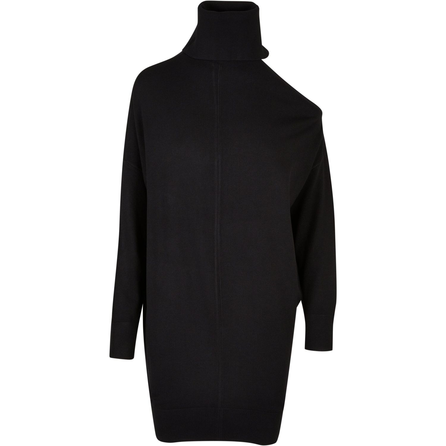 Urban Classics Ladies - One Shoulder Knit Kleid schwarz