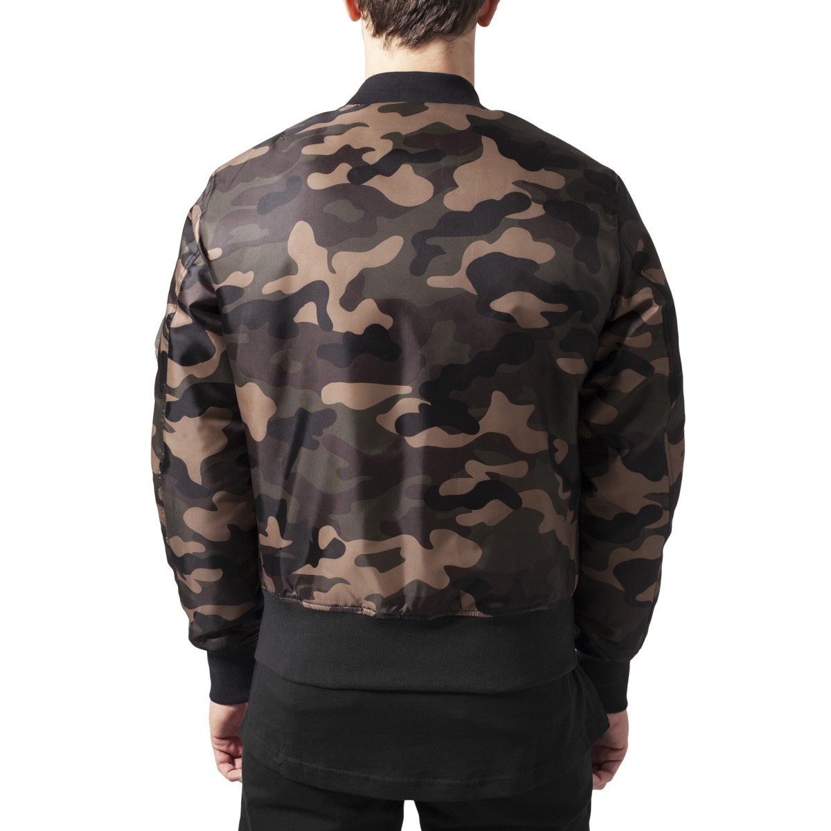 Urban Classics - SHINY BOMBER Jacket wood camo