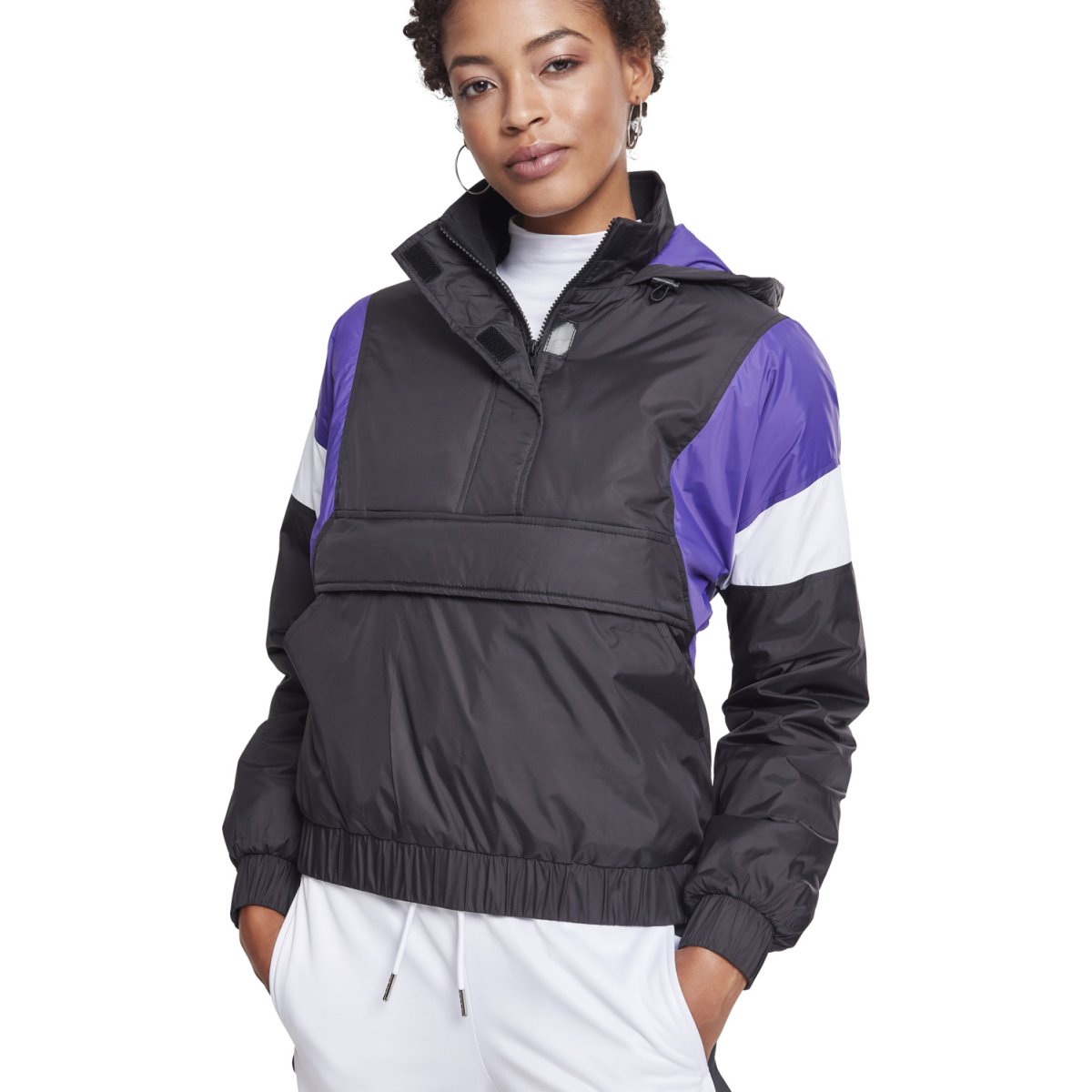 Urban Classics Ladies - Padded PULL OVER Veste noir