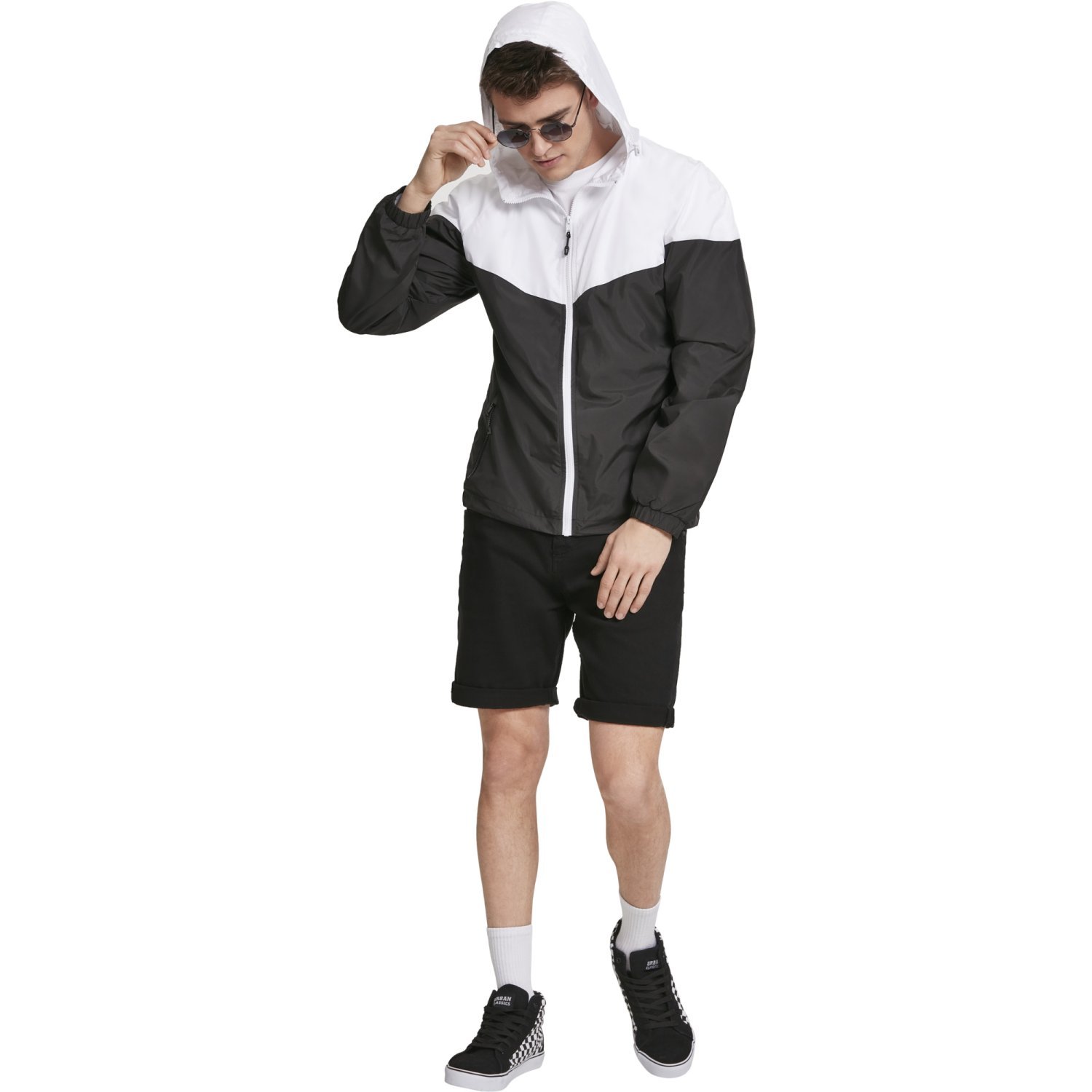 Urban Classics - TECH Coupe-vent Veste blanc / noir