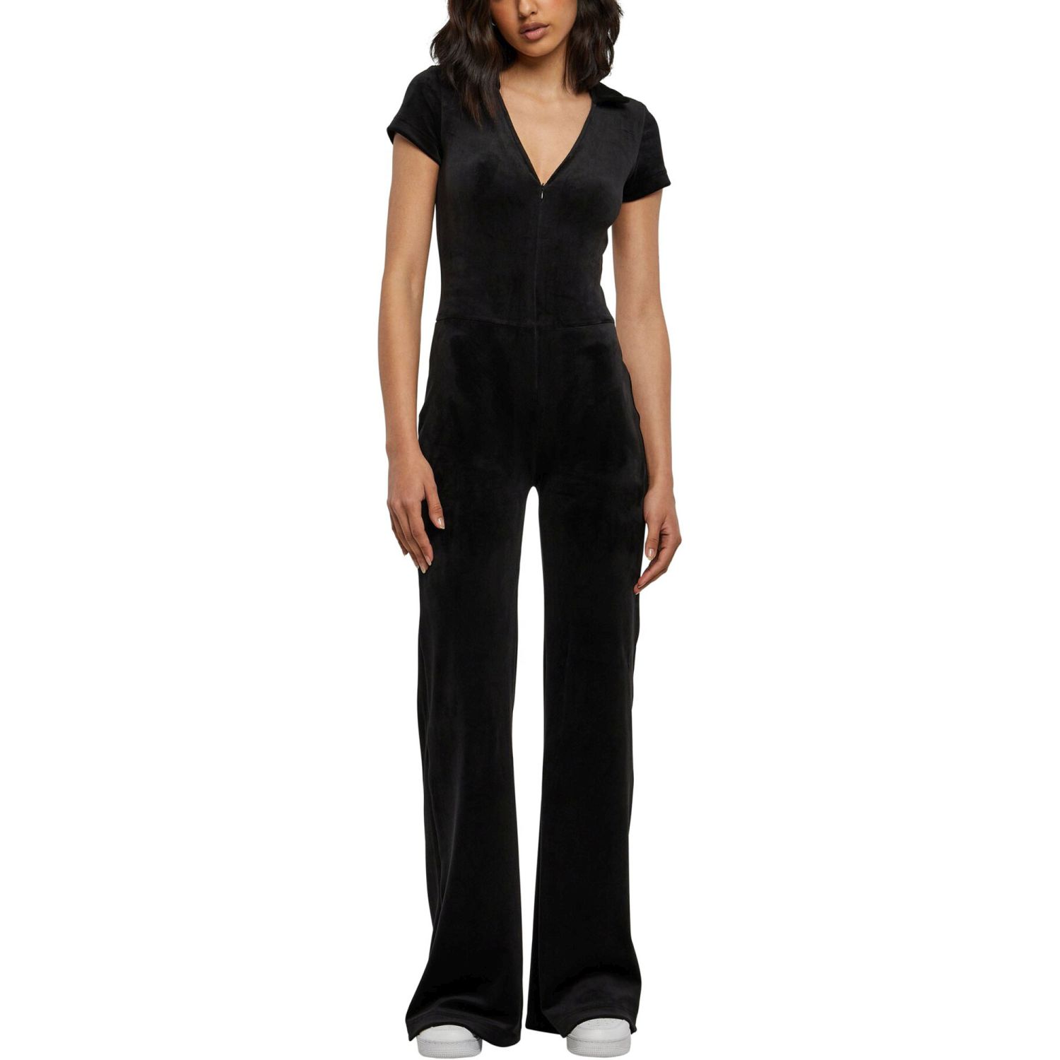 Urban Classics Ladies - Velvet Jumpsuit noir