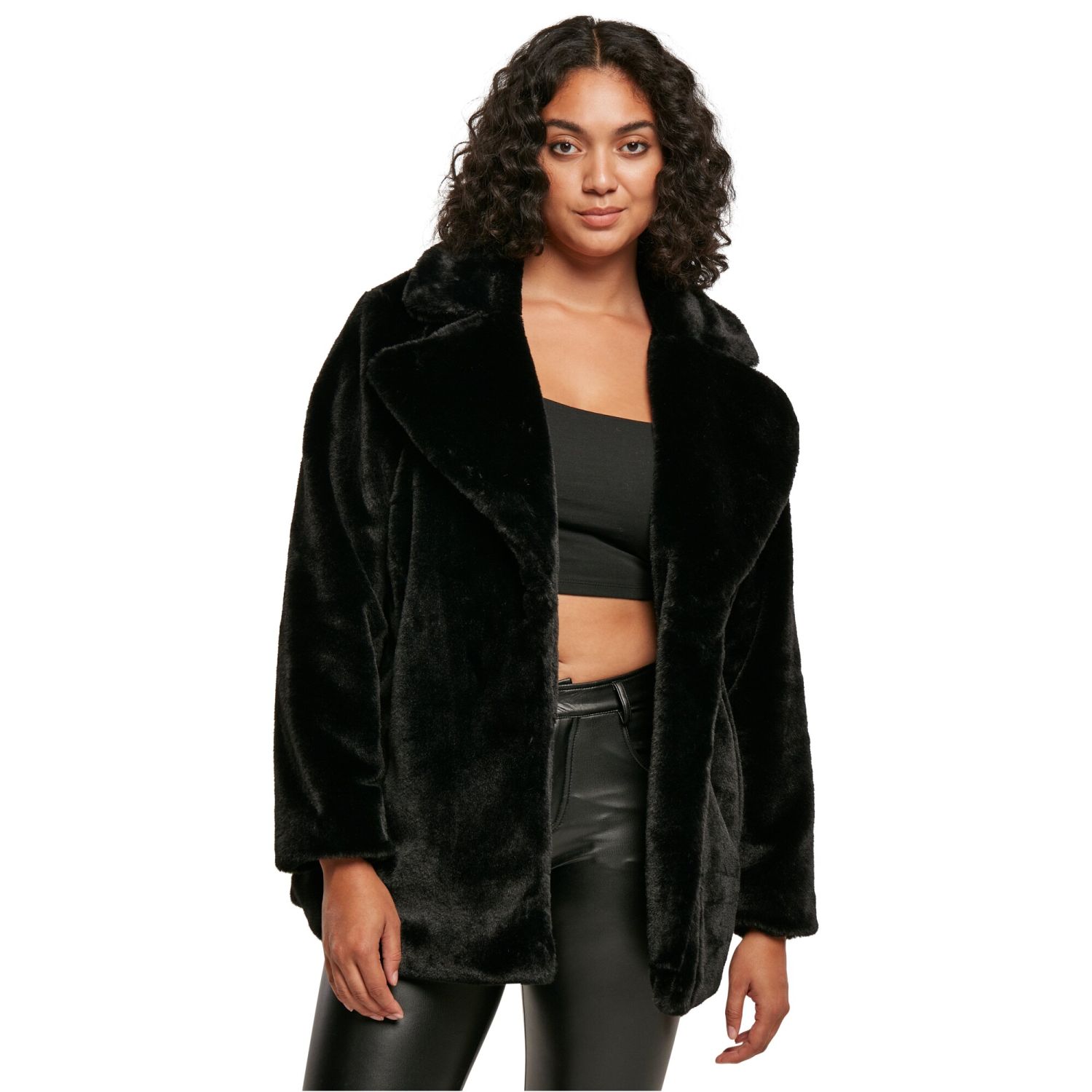 Urban Classics Ladies - LAPEL TEDDY Oversized Winterjacke