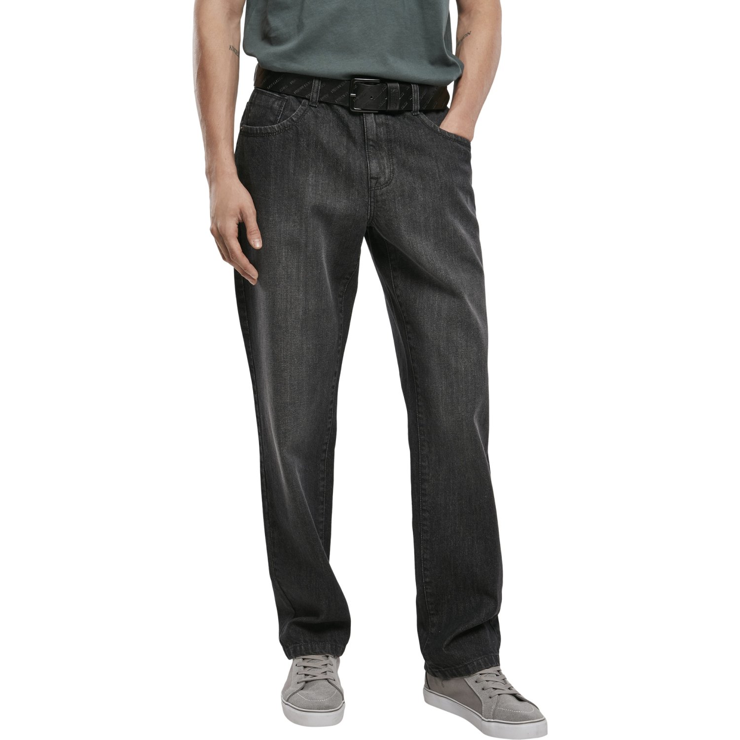 Urban Classics - Loose Baggy Hip Hop Denim Jeans black wash