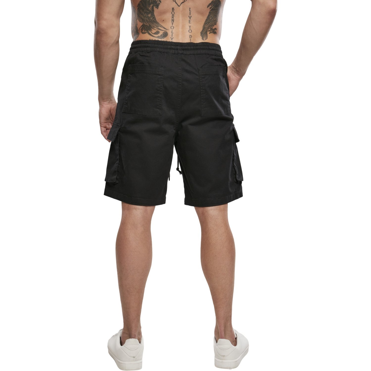 Urban Classics - Drawstring Cargo Stretch Shorts black