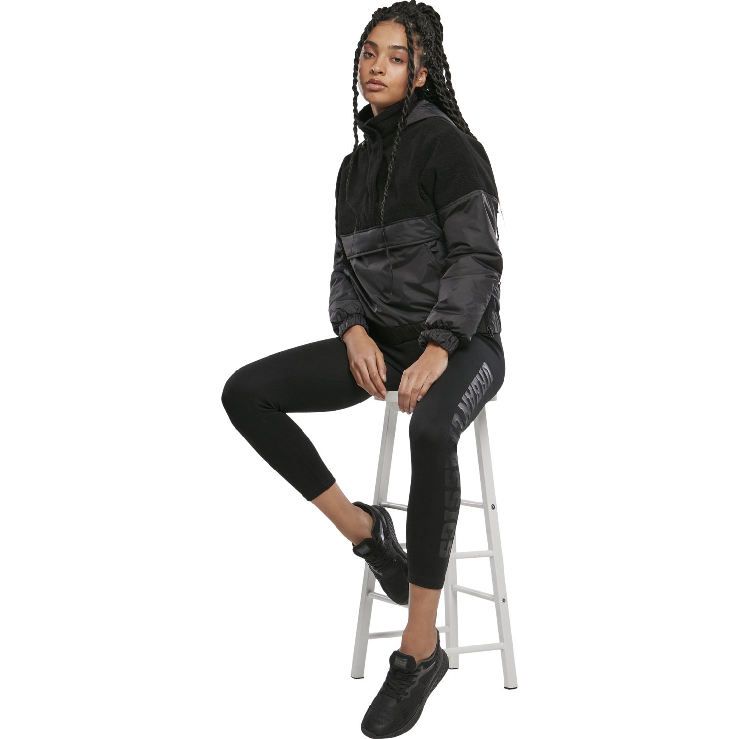 Urban Classics Ladies - Sherpa Mix Pull Over Jacket