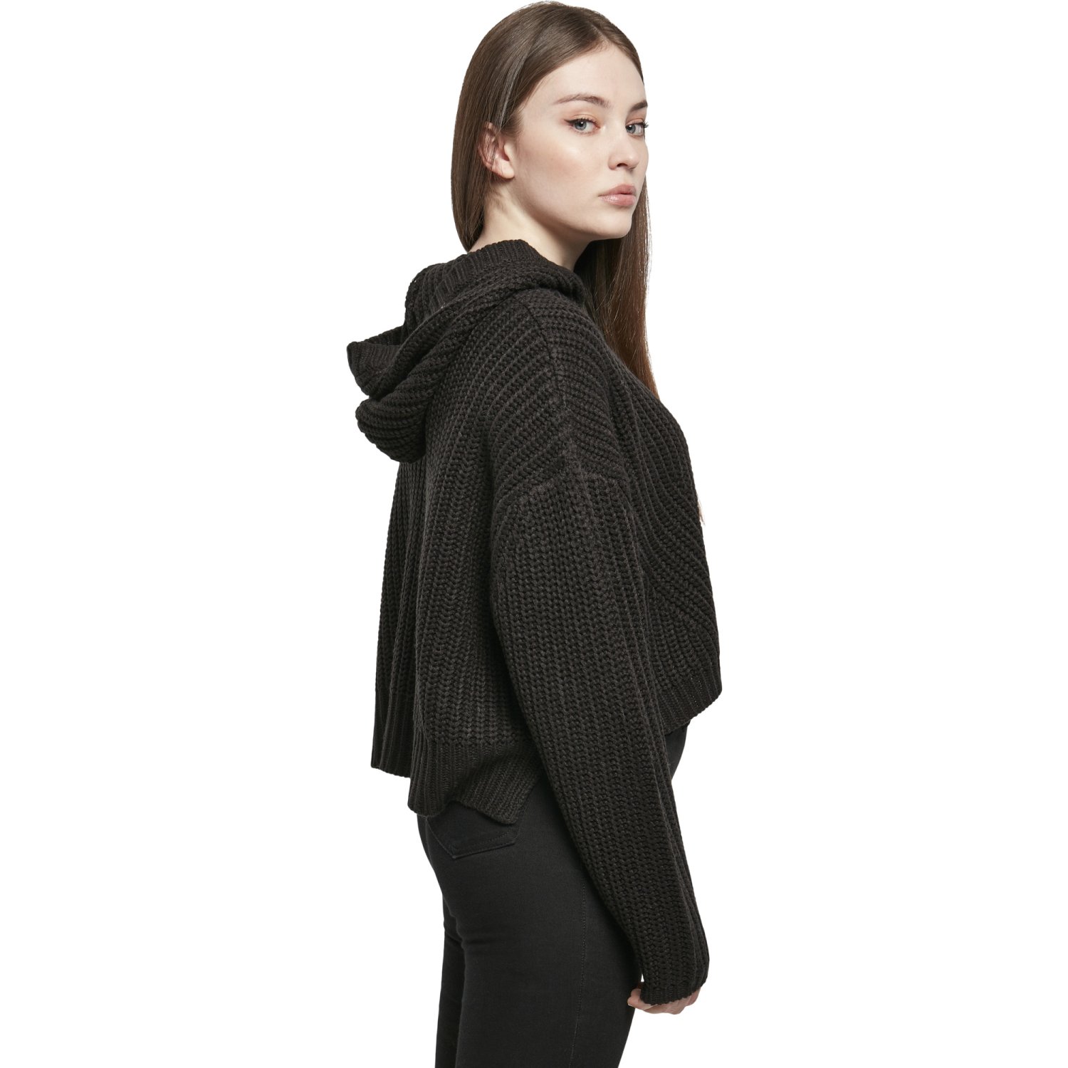 Urban Classics Ladies - Oversized Hoody Strick Sweater