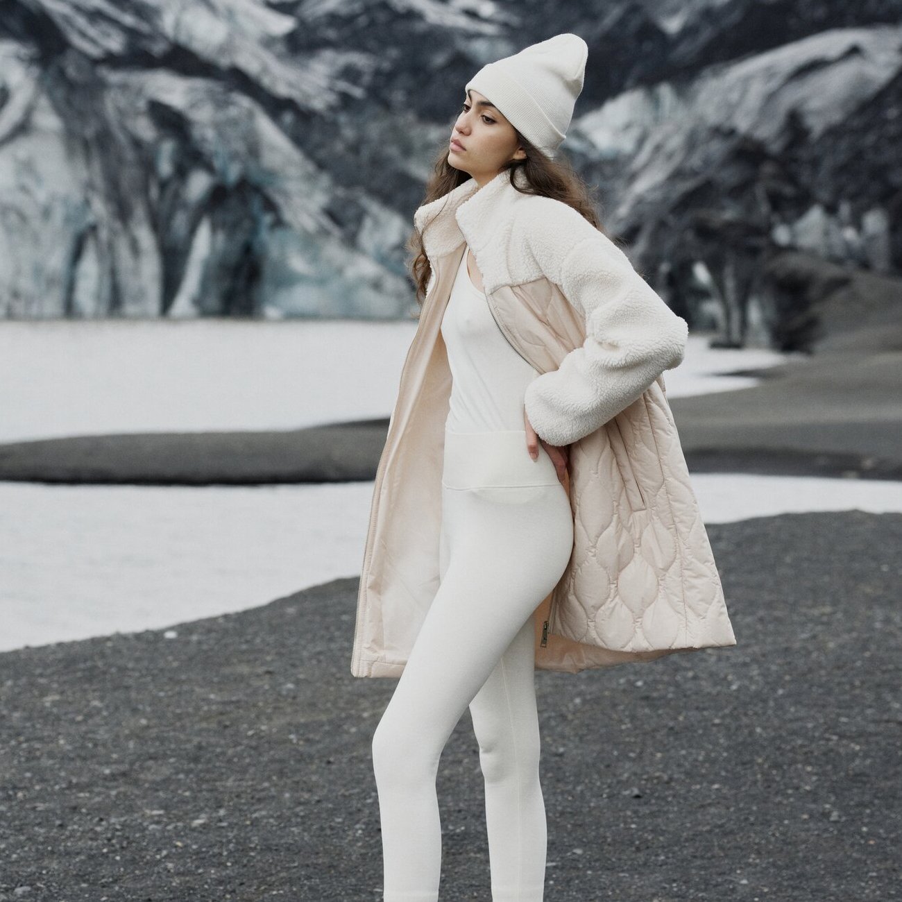 Urban Classics Ladies - Oversized Sherpa Quilted Coat