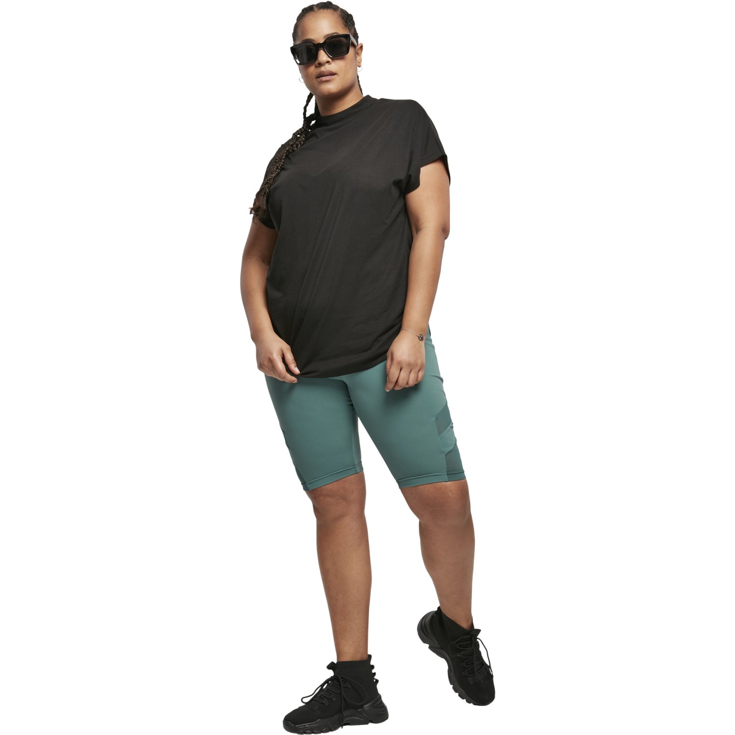 Urban Classics Ladies - Oversized Cut-Sleeve Top noir