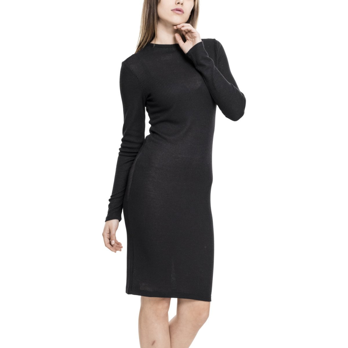 Urban Classics Ladies - RIB JERSEY Knit Dress