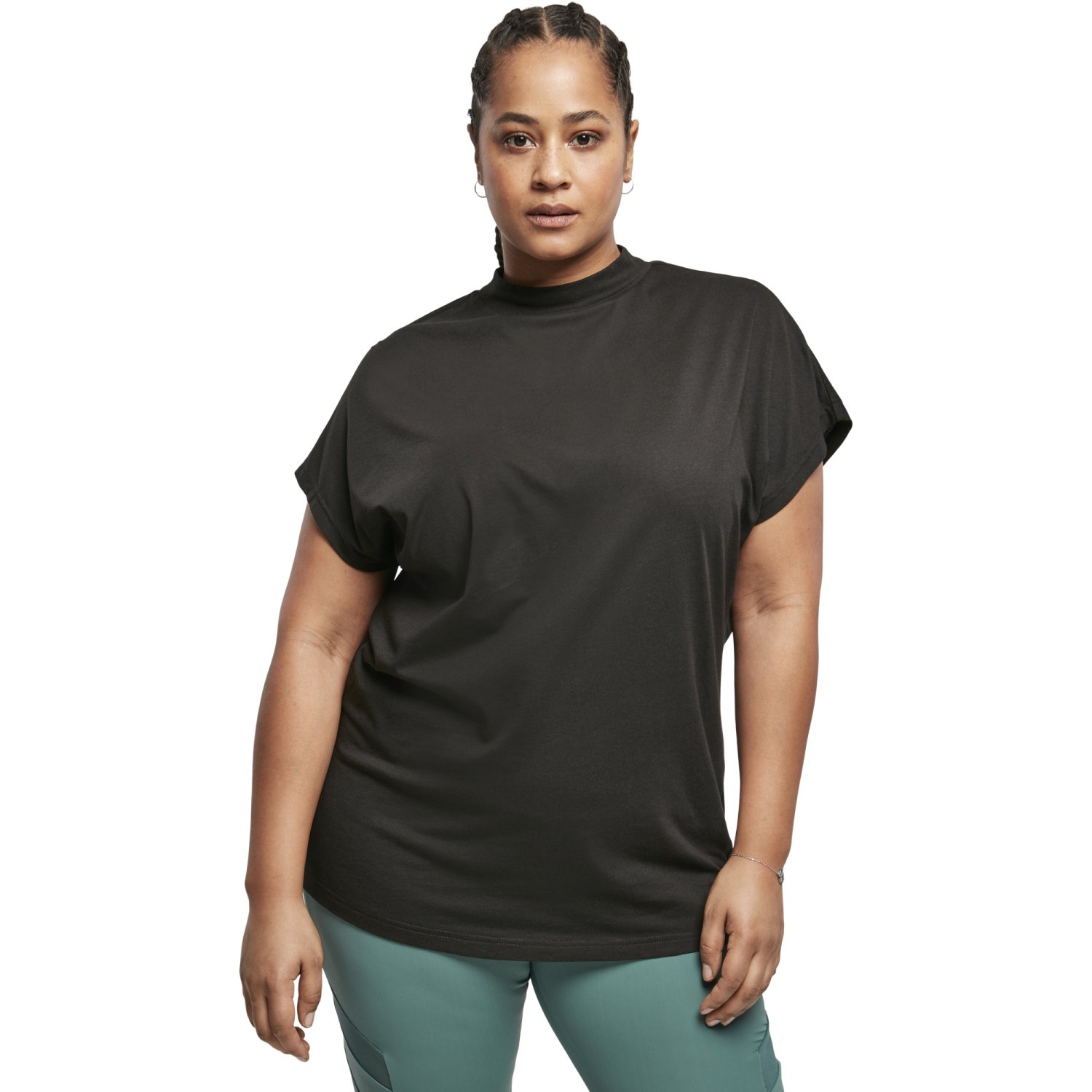 Urban Classics Ladies - Oversized Cut-Sleeve Top noir