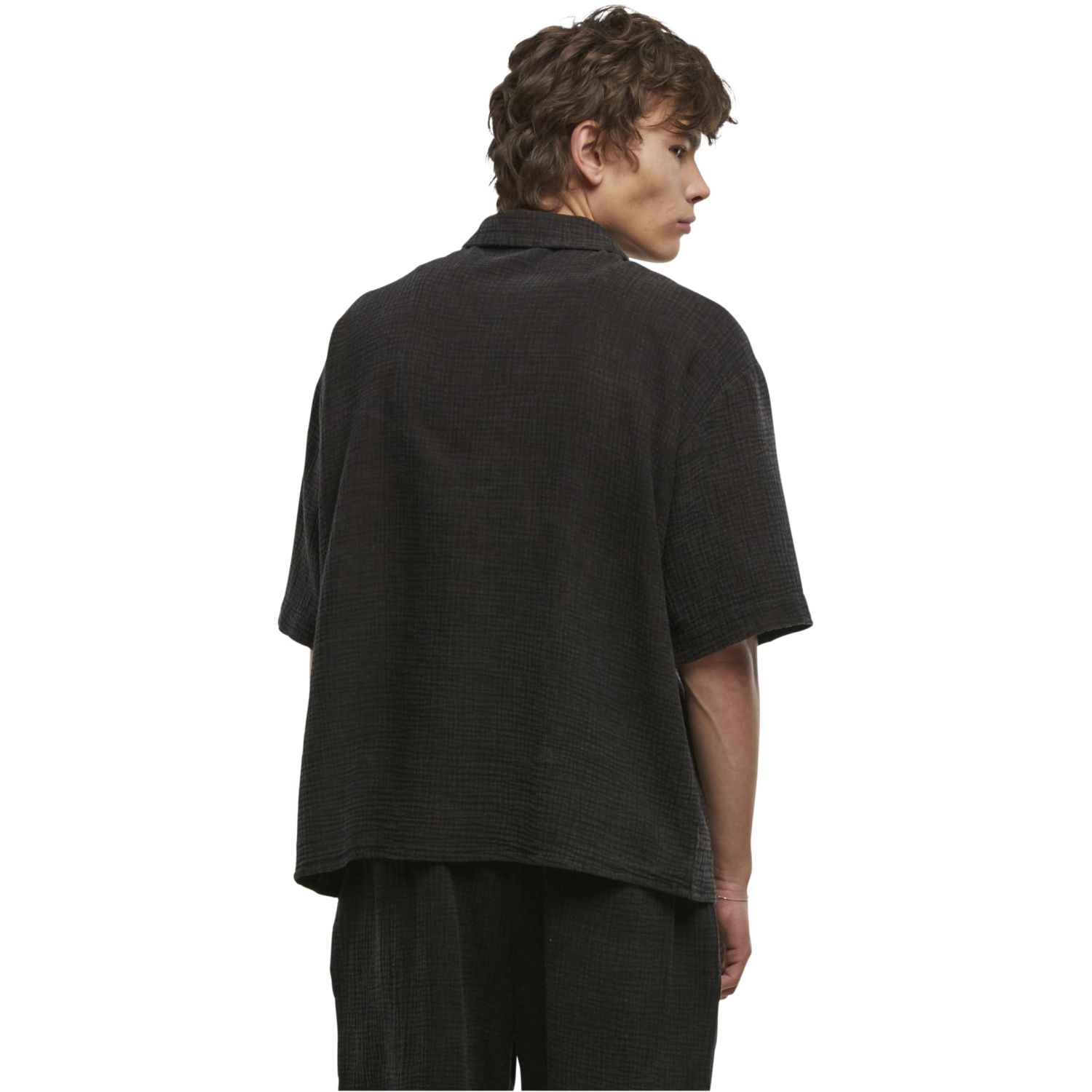 Urban Classics - Acid Washed Musselin Shirt black