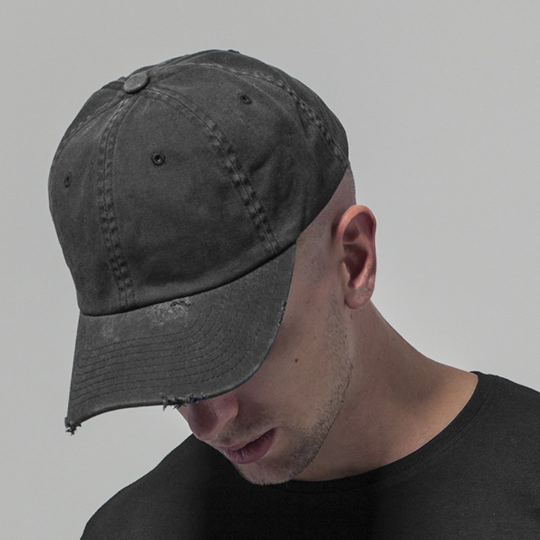 Flexfit Low Profile Destroyed Strapback Cap - noir