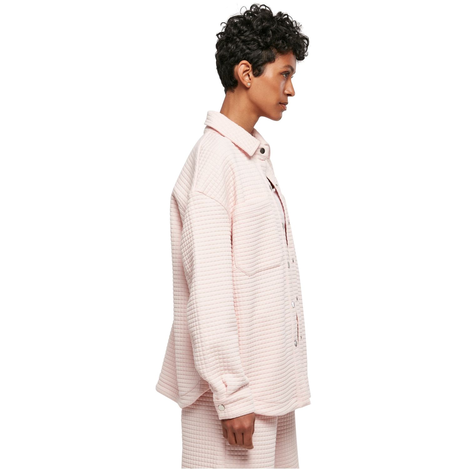 Urban Classics Ladies - Quilted Sweat Overshirt pink