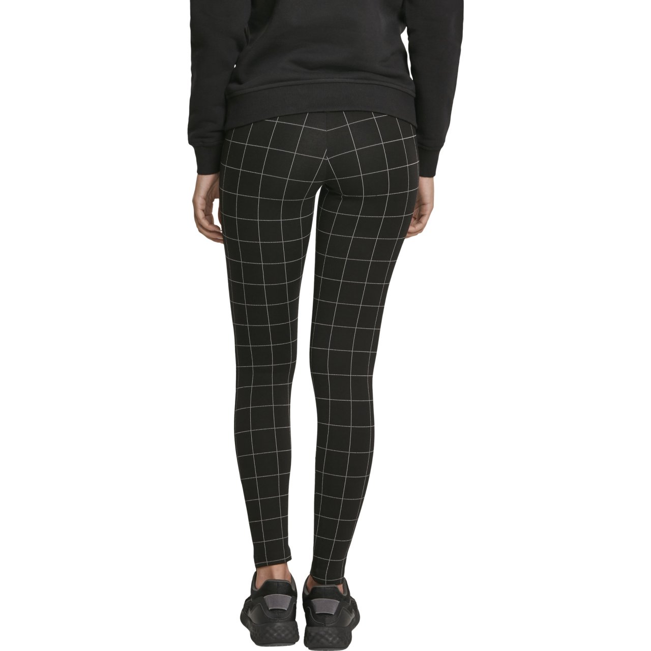 Urban Classics Ladies - CHECK High Waist Leggings black