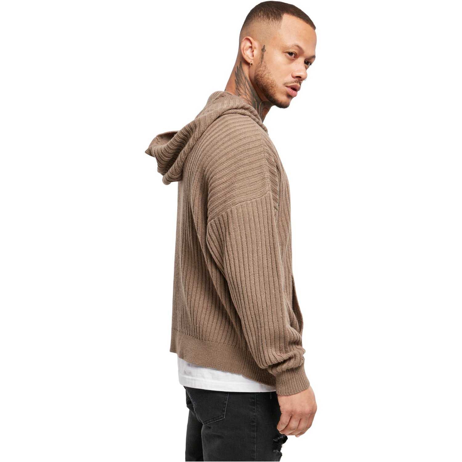 Urban Classics - Knitted Loose-Fit Hoody khaki