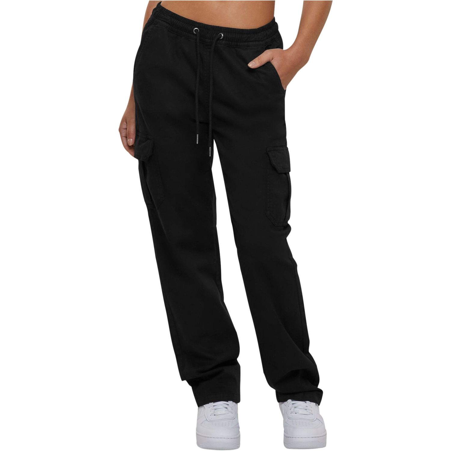Urban Classics Ladies - High Waist Twill Cargo Pants