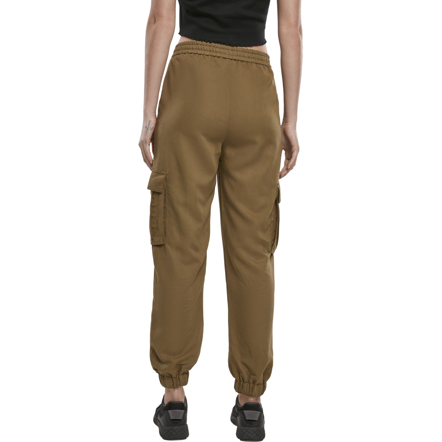Urban Classics Ladies - CARGO Loose-Fit Sweatpants olive