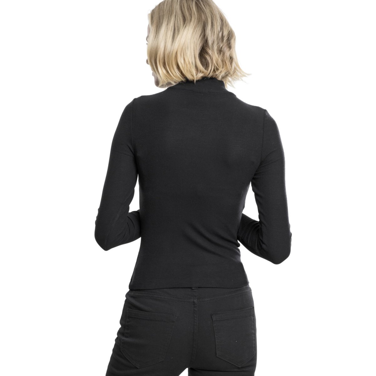 Urban Classics Ladies - Turtleneck Longsleeve noir