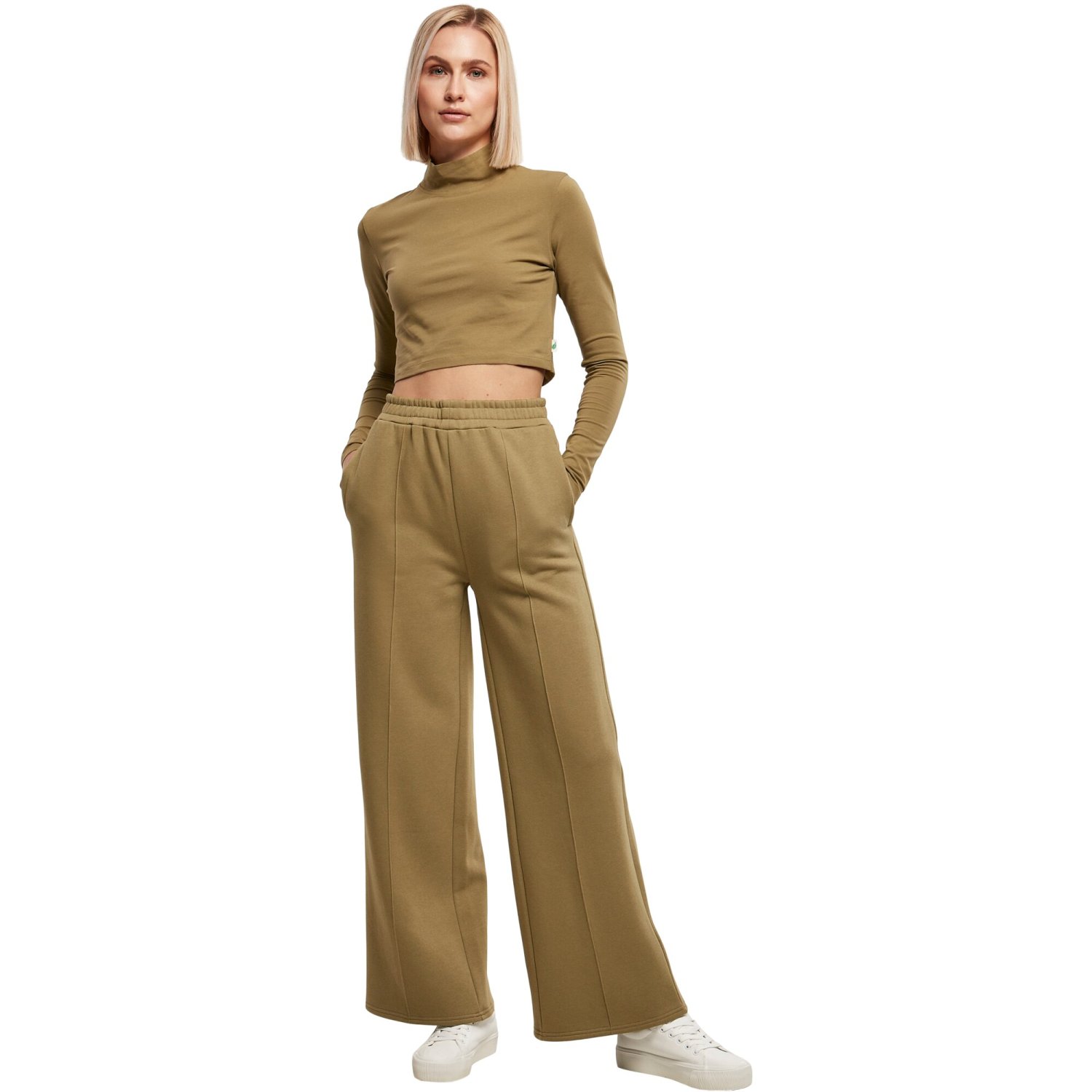Urban Classics Ladies - Organic Crop Turtleneck Longsleeve