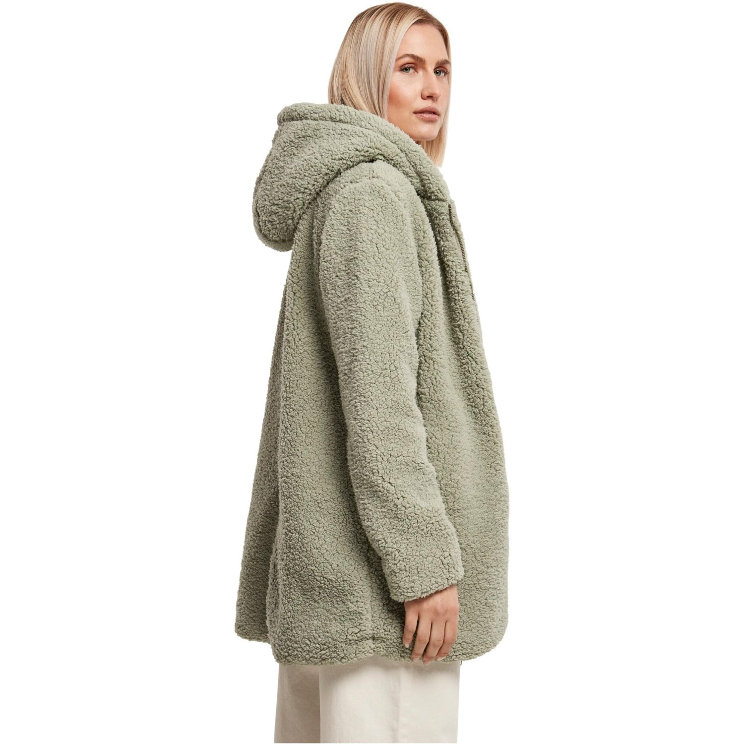 Urban Classics Ladies - SHERPA Long Winter Jacket salvia