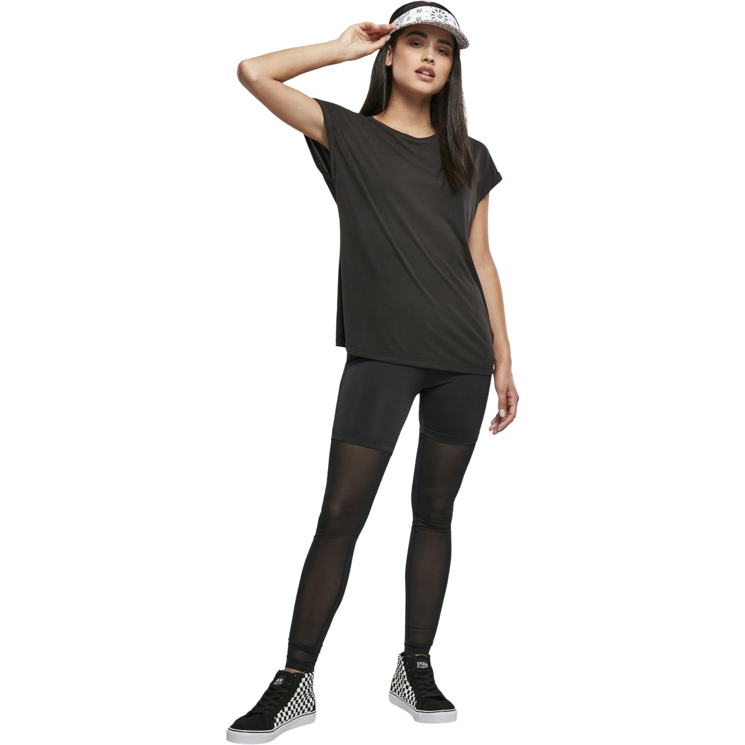Urban Classics Ladies - Modal Extended Shoulder Top noir