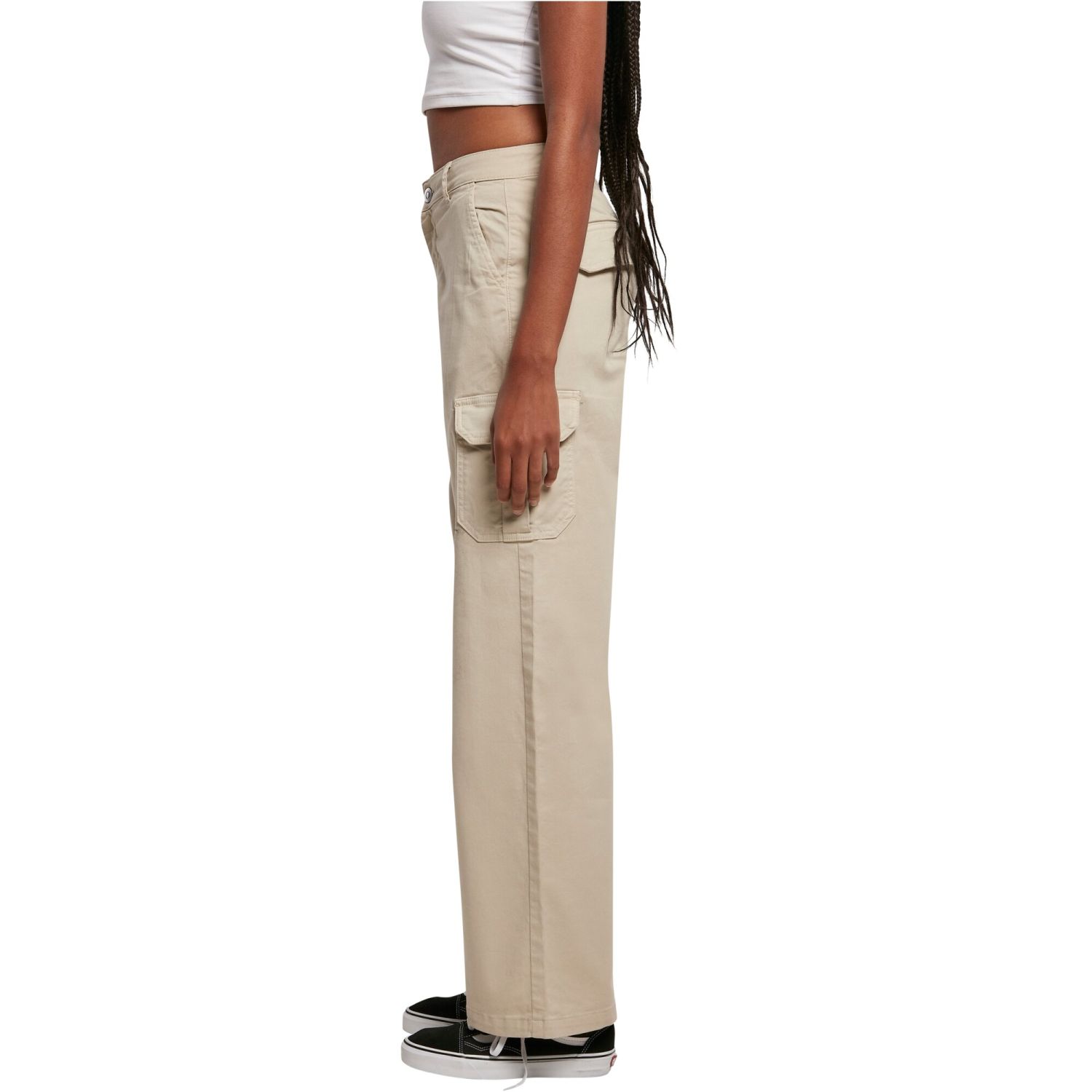 Urban Classics Ladies - High Waist Straight Cargo Pantalon