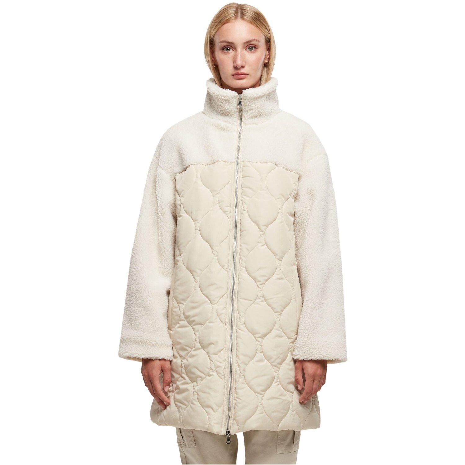 Urban Classics Ladies - Oversized Sherpa Quilted Coat