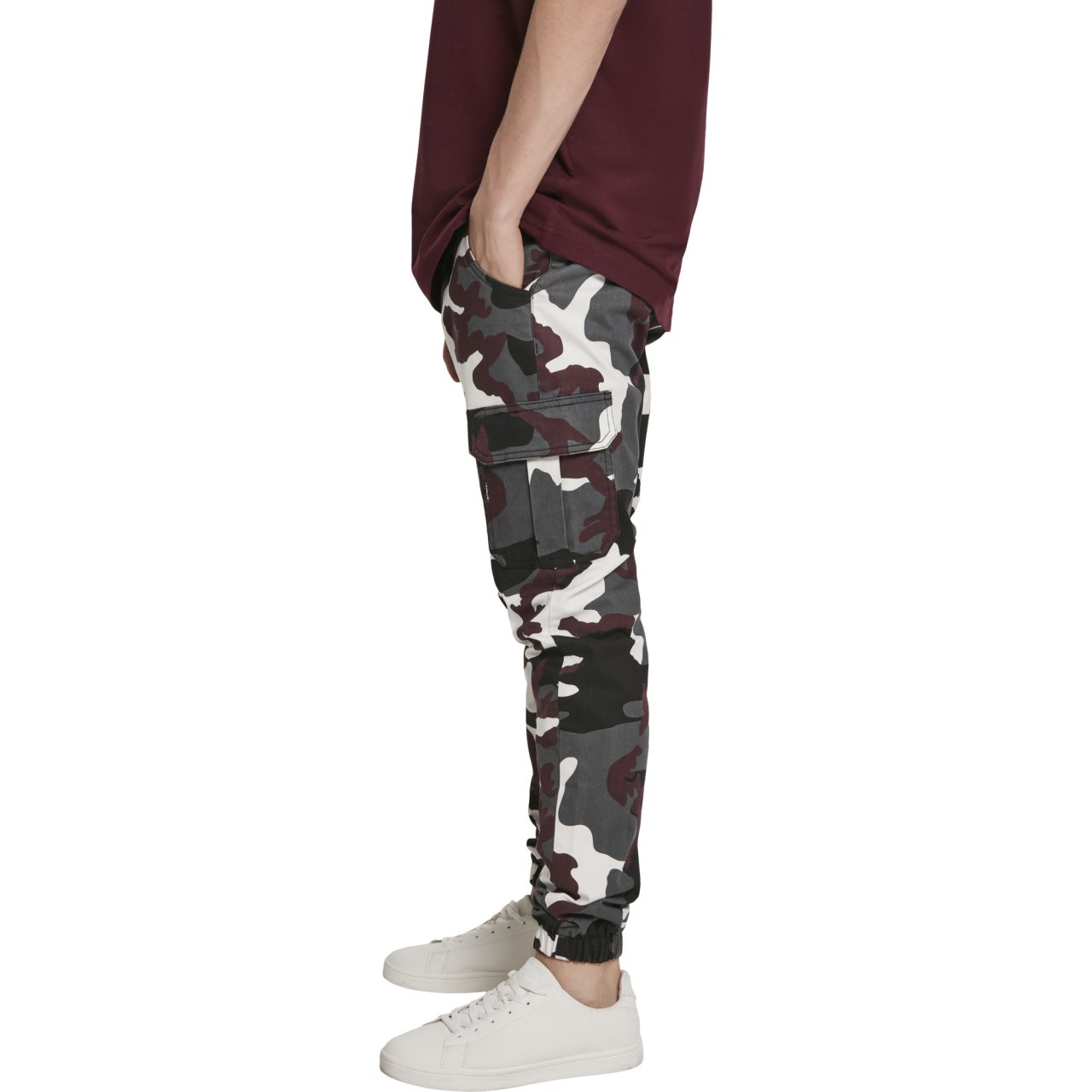 Urban Classics - CARGO Jogging Pantalon 2.0 wine camo