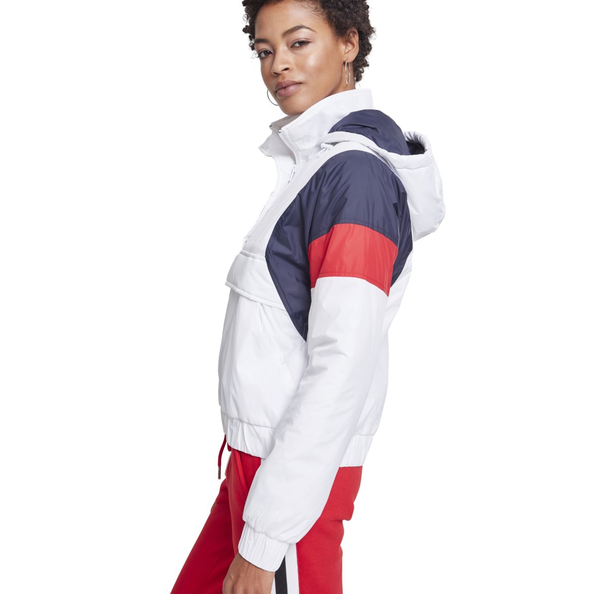 Urban Classics Ladies - Padded PULL OVER Jacket white