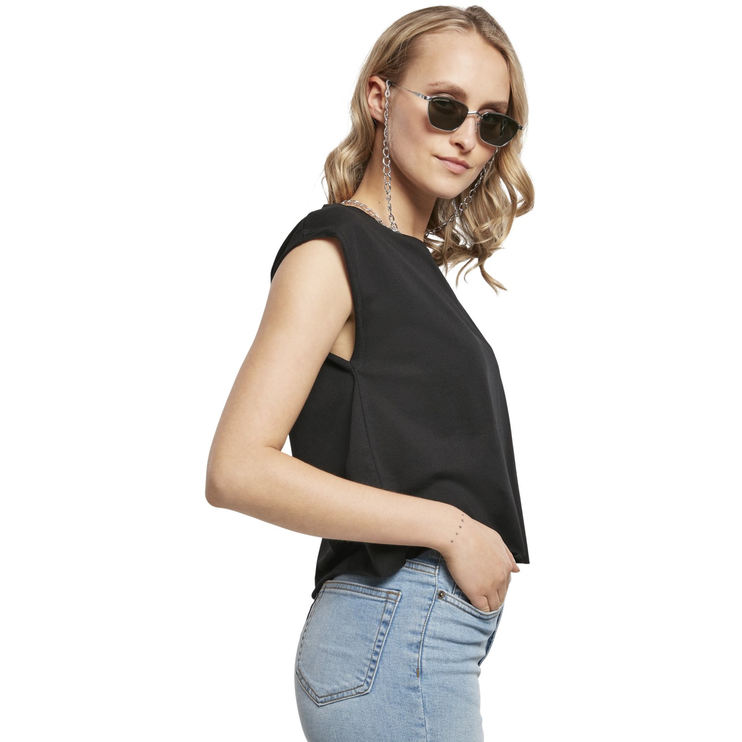 Urban Classics Ladies - Organic Short Top noir
