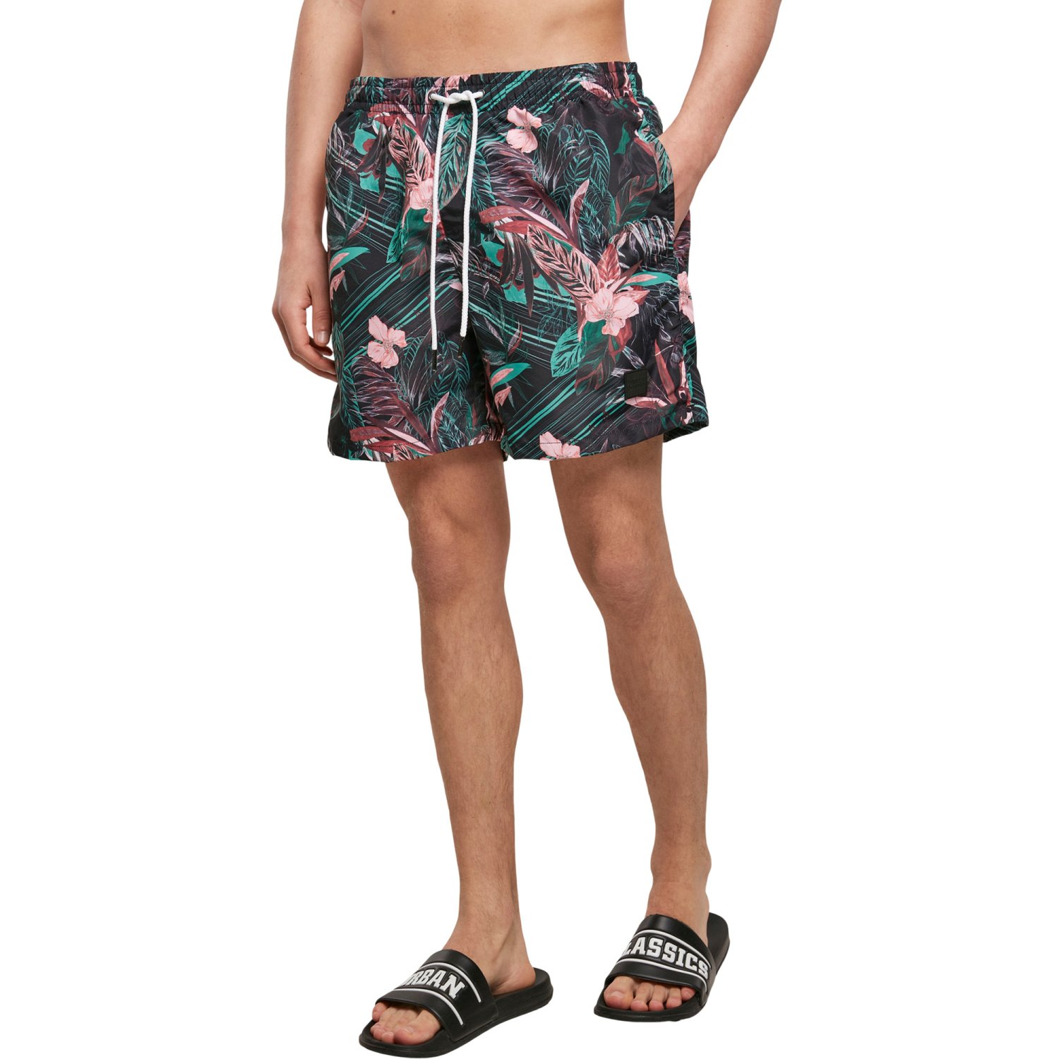 Urban Classics - PATTERN Hawaii Swim Shorts