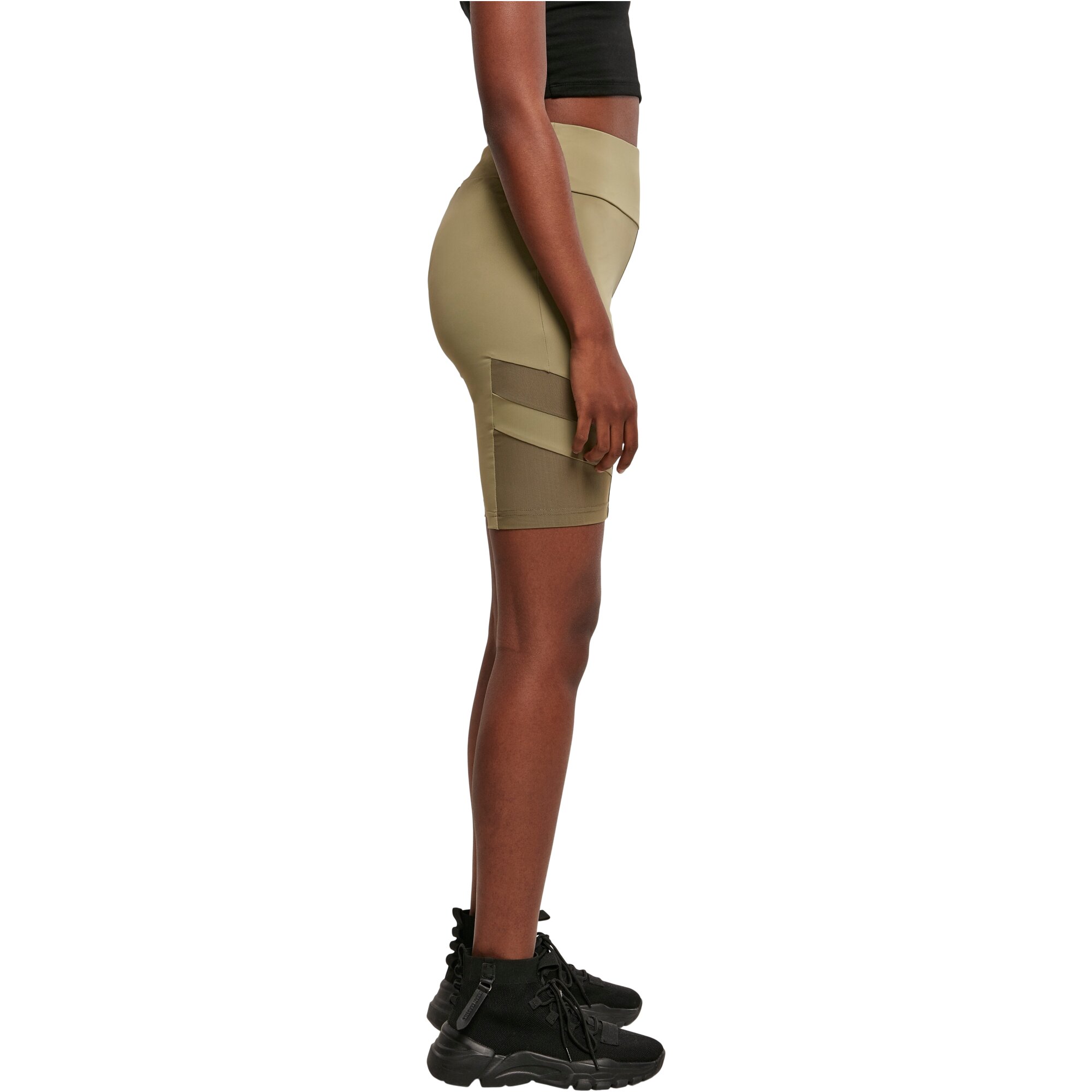 Urban Classics Ladies - CYCLE Tech Mesh Shorts khaki