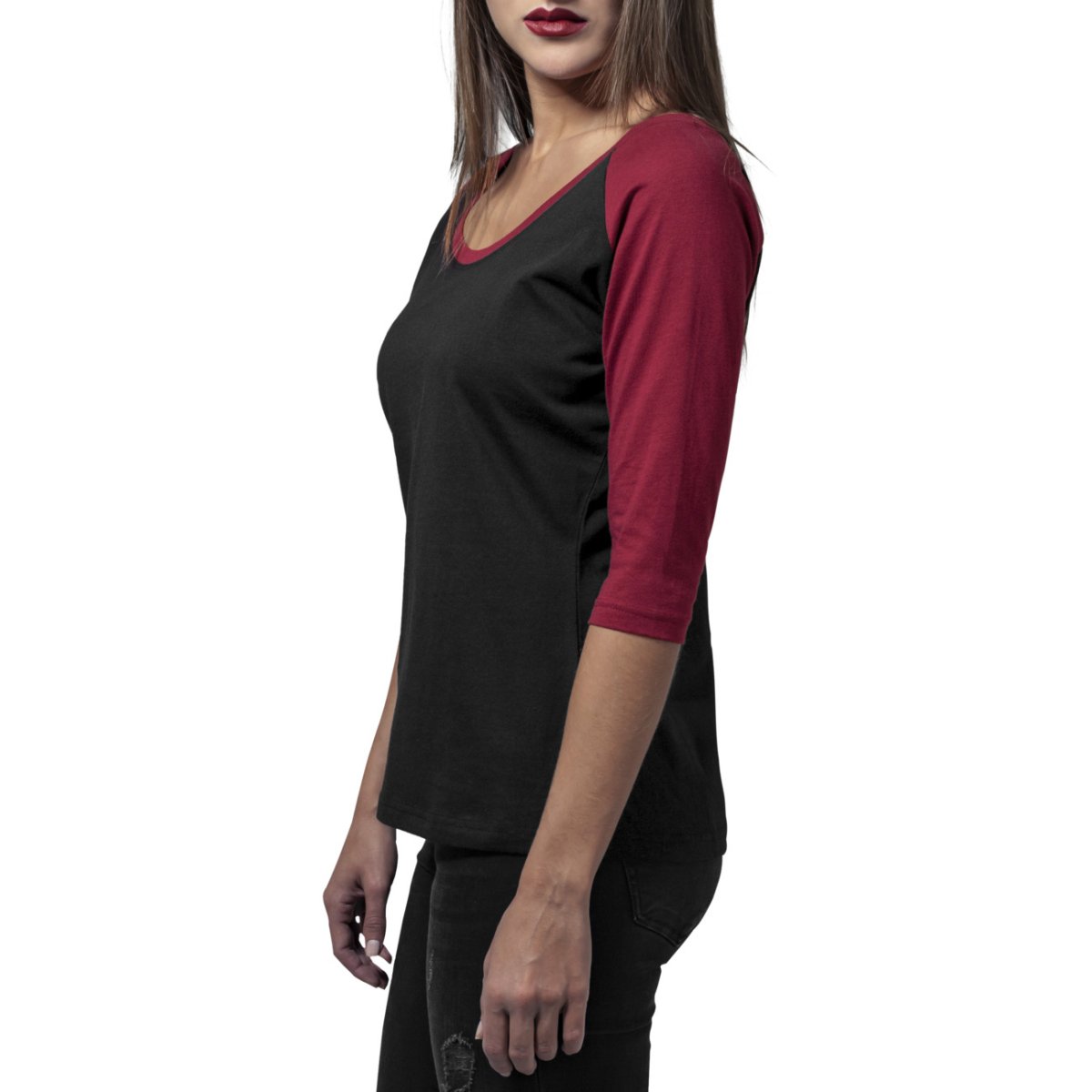 Urban Classics Femme - 3/4 RAGLAN Manches Longues noir