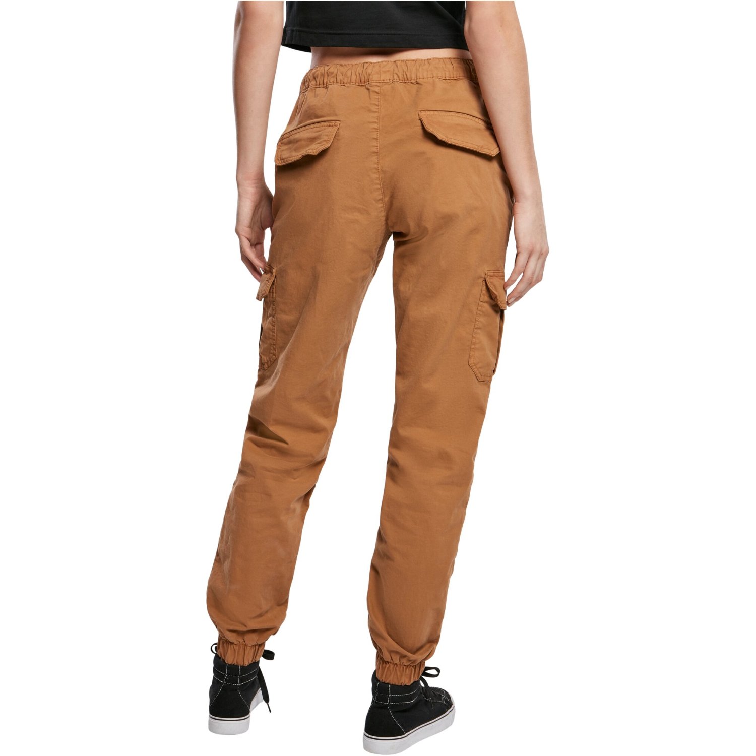Urban Classics Ladies - High Waist Cargo Pants toffee