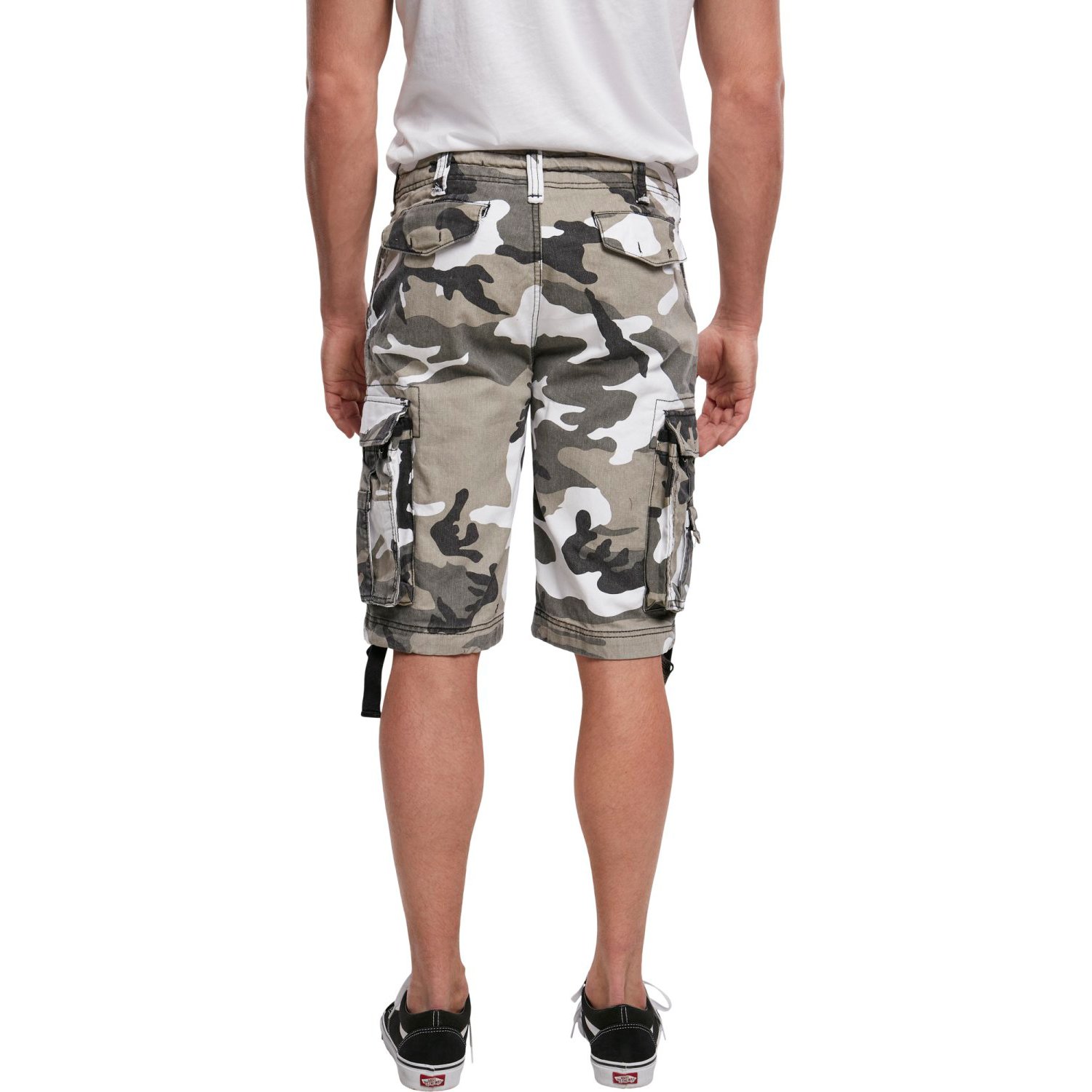 Brandit VINTAGE Outdoor Cargo Army Shorts snow camo